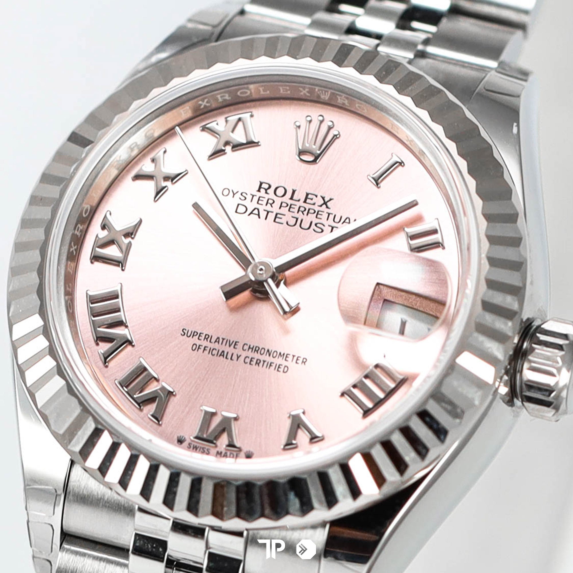 Datejust 28 Pink Roman Dial Fluted Bezel Jubilee NEW(2025)