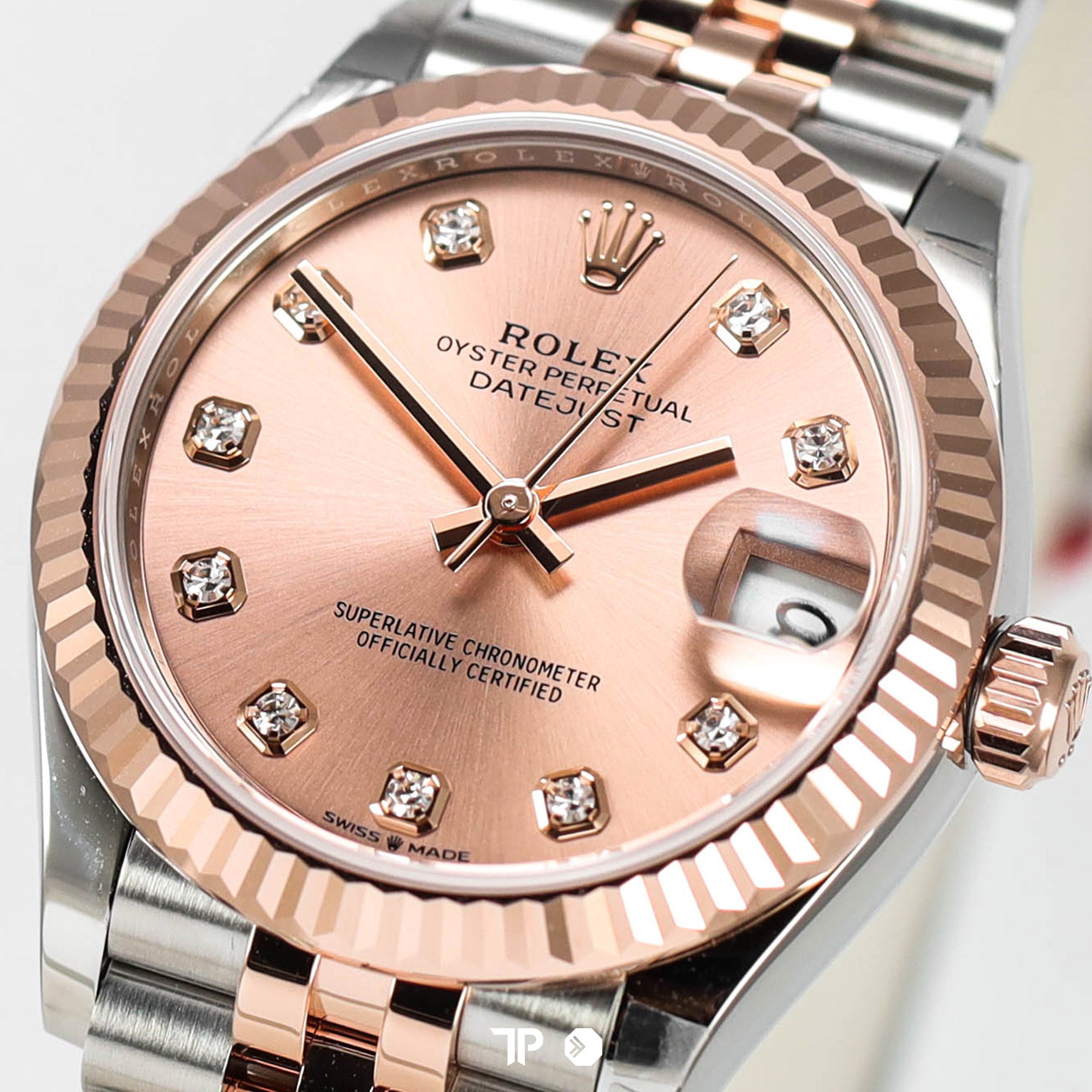 Datejust 31 Twotone Rosegold Pink Ten Diamond Dial NEW (2025)