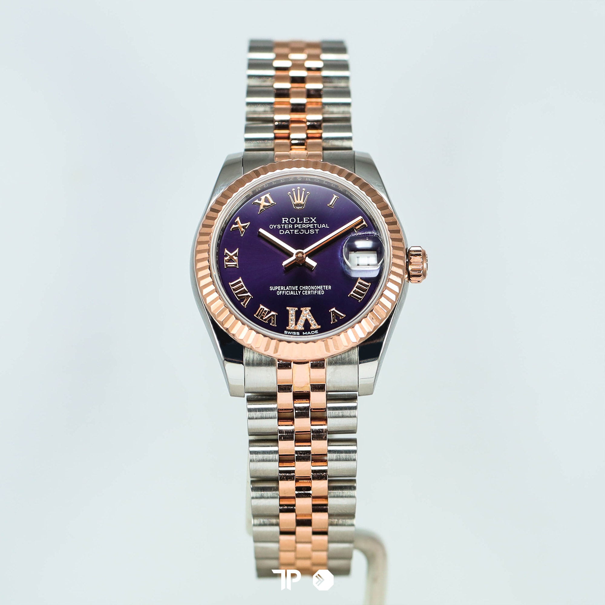 Datejust 31 Aubergine Two Tone Rosegold Diamond On VI (2018)