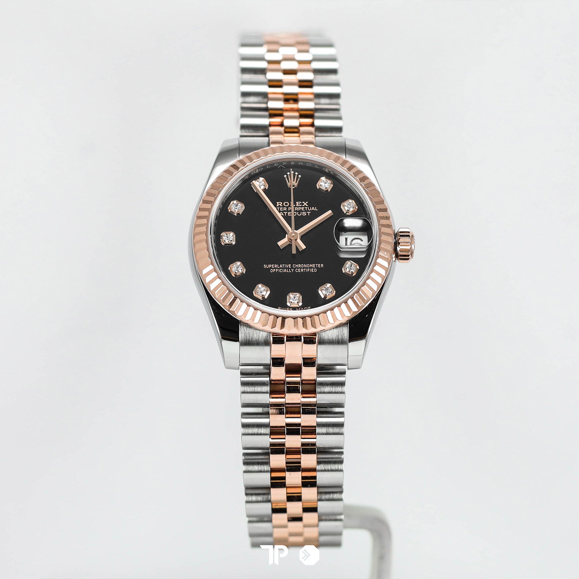 Datejust 31 Twotone Rosegold Black Diamond Dial (2018)