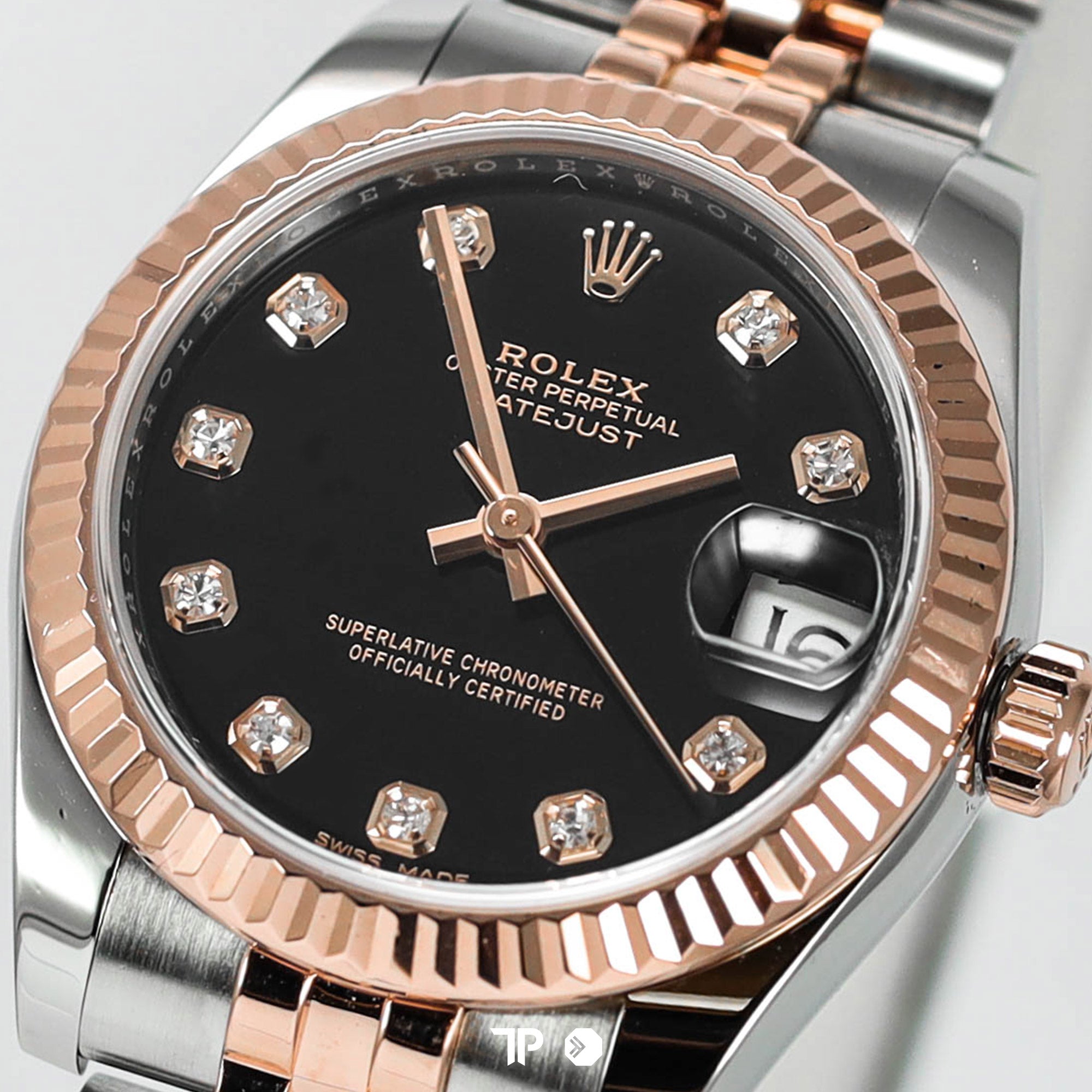 Datejust 31 Twotone Rosegold Black Diamond Dial (2018)