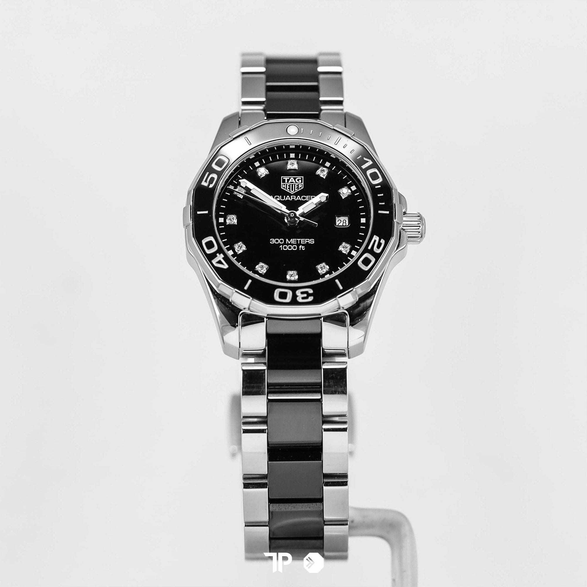 Aquaracer Quartz Lady Black Diamond Ceramic 29mm