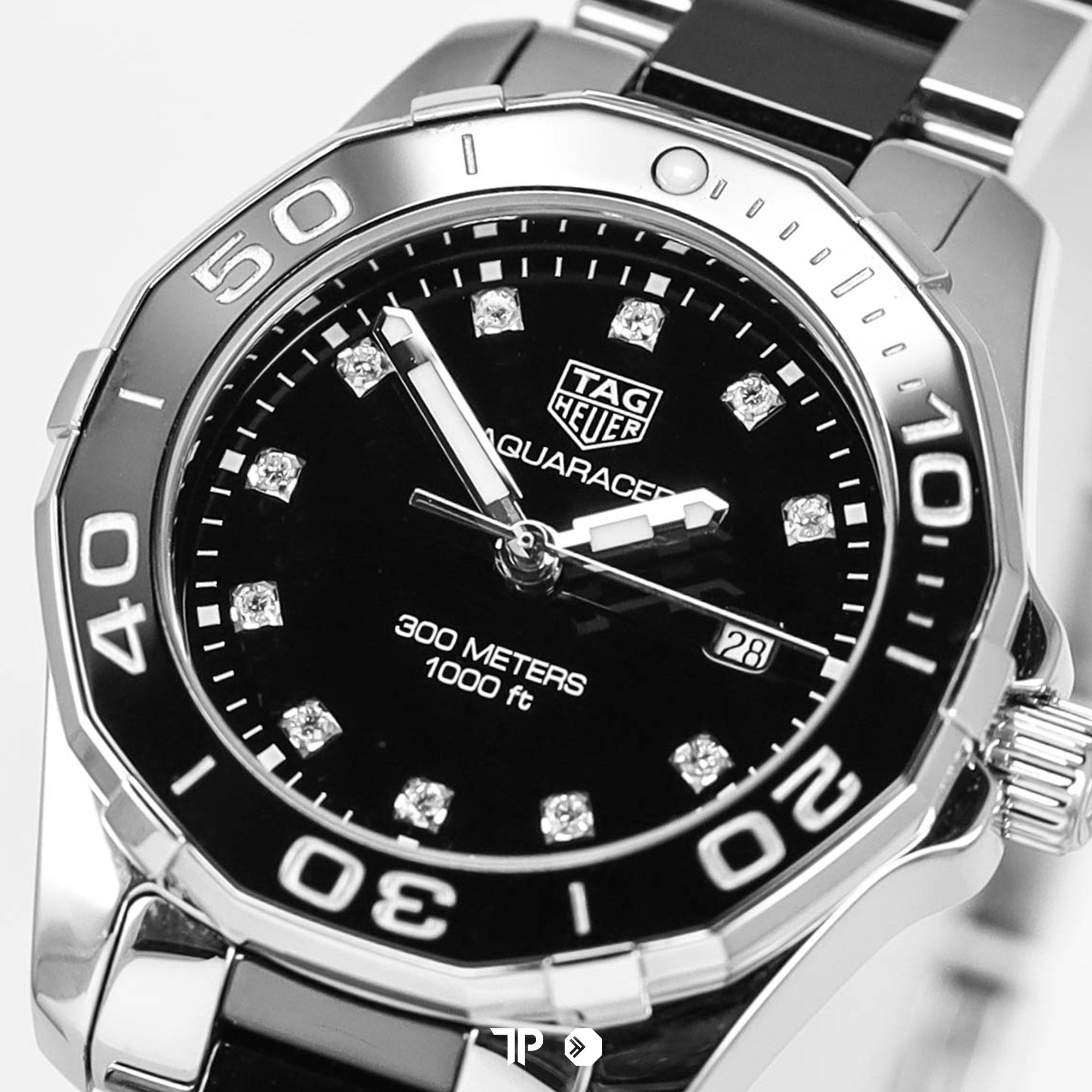 Aquaracer Quartz Lady Black Diamond Ceramic 29mm