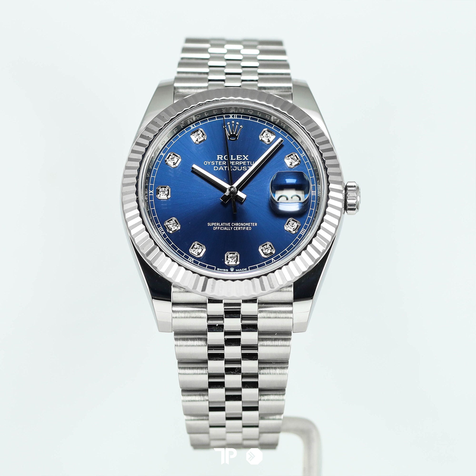 Datejust 41 Blue Dial Fluted Bezel Diamond Index (2019)