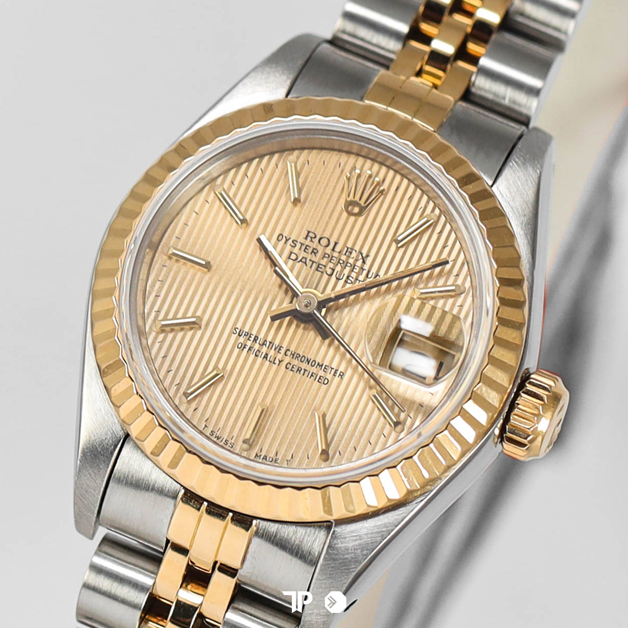 Datejust 26 Champagne Two Tone Yellow Gold Jubilee
