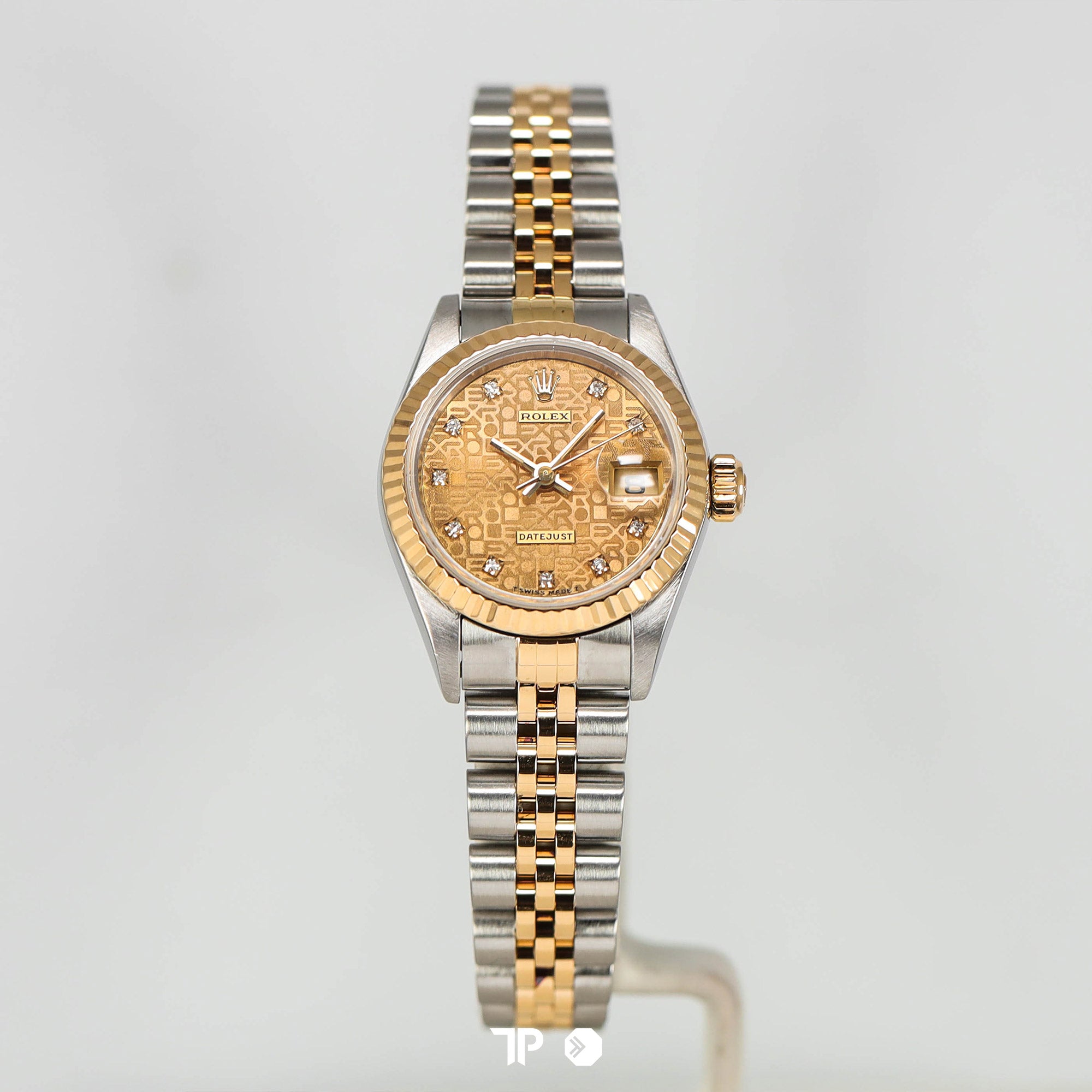 Datejust 26 Champagne Computerized Dial Yellow Gold Jubilee