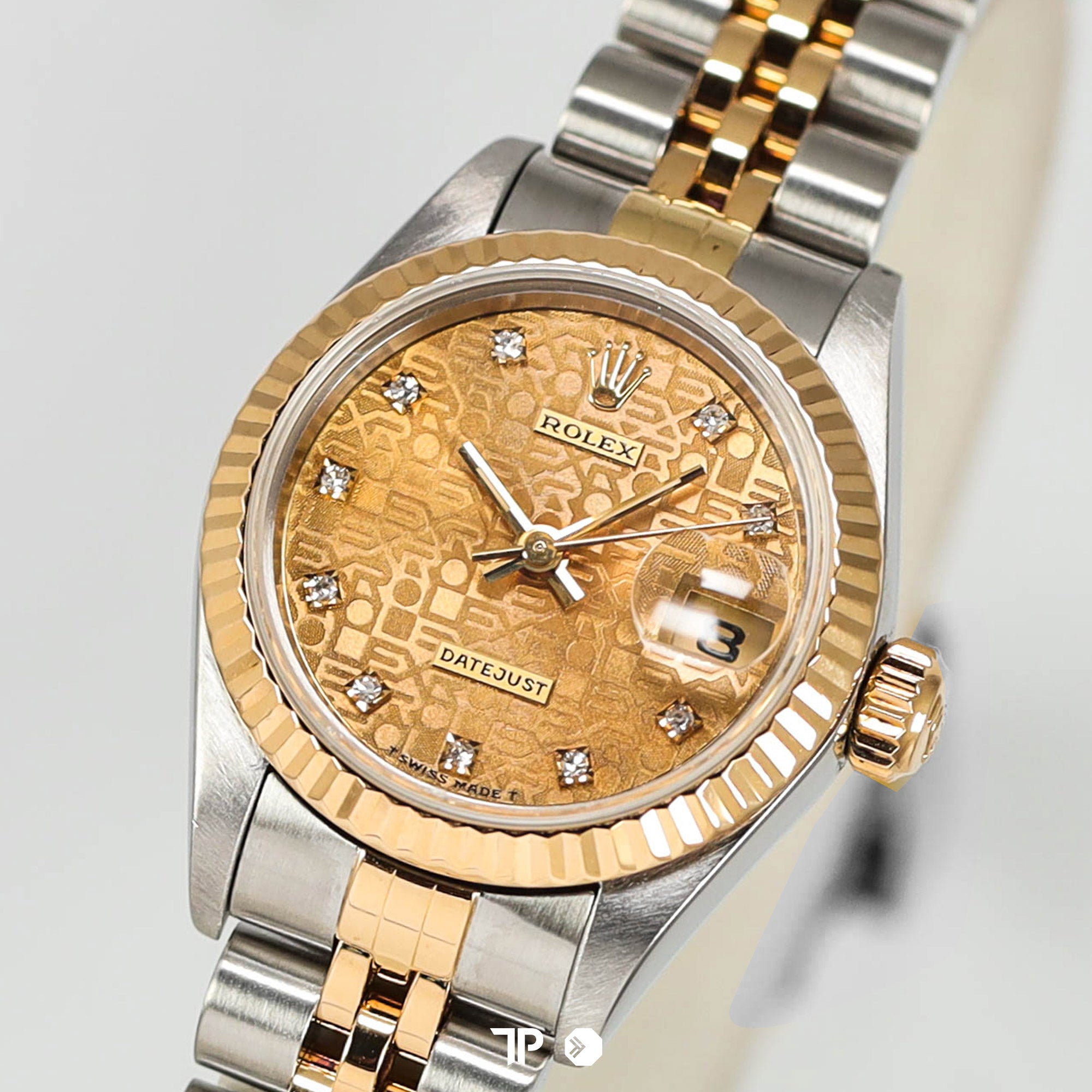 Datejust 26 Champagne Computerized Dial Yellow Gold Jubilee