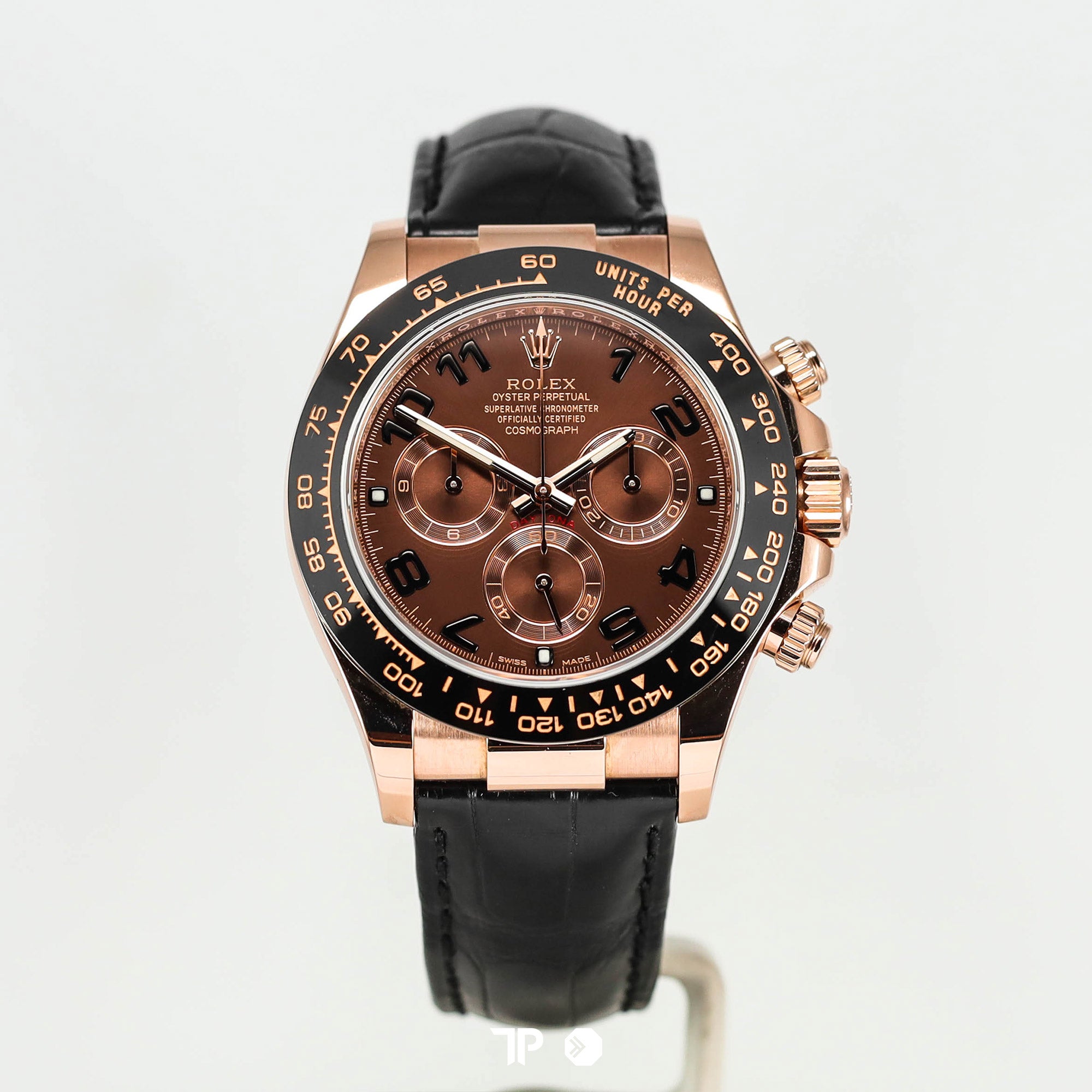 Daytona Chocolate Arabic Oysterflex Rose Gold Ceramic Bezel (2017)