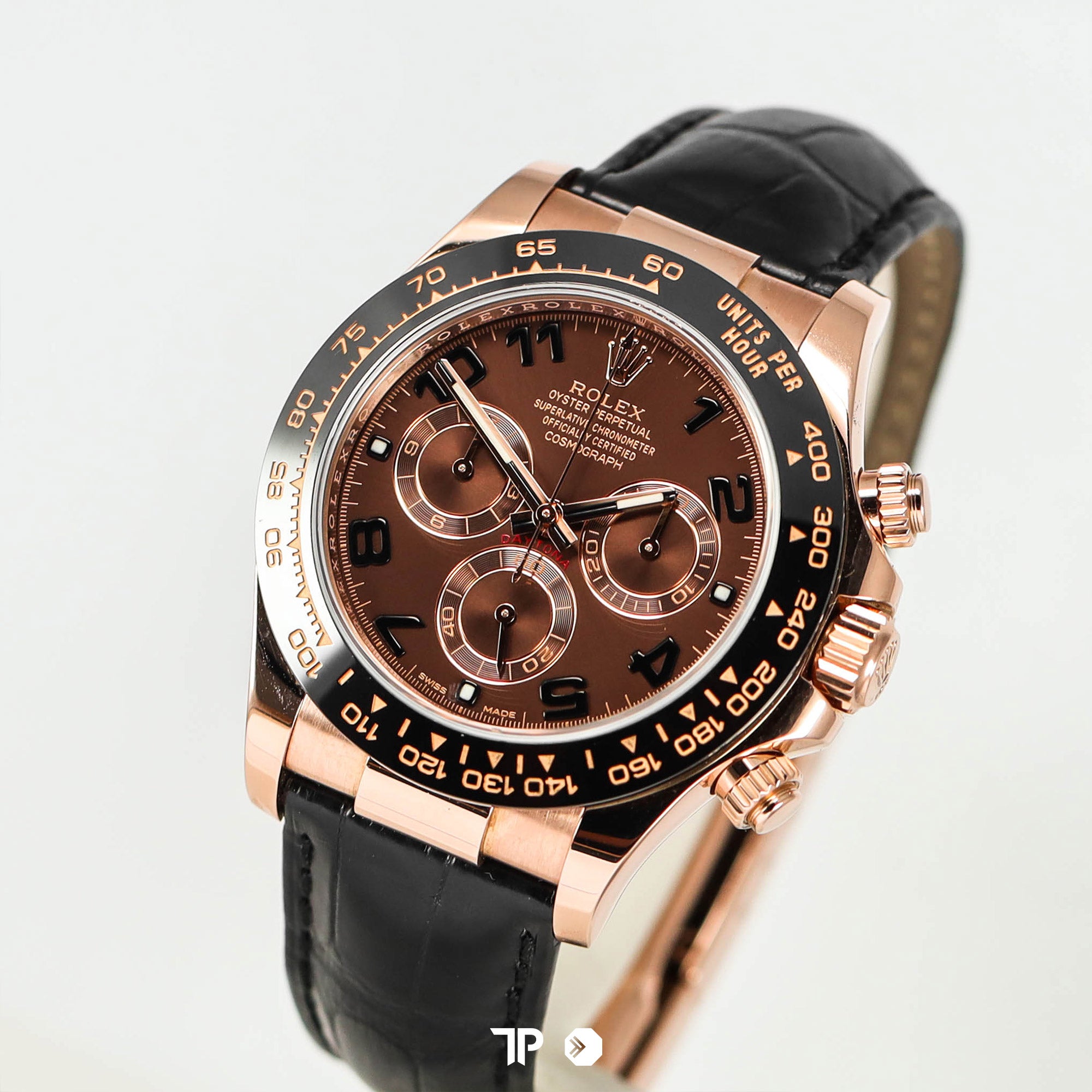 Daytona Chocolate Arabic Oysterflex Rose Gold Ceramic Bezel (2017)