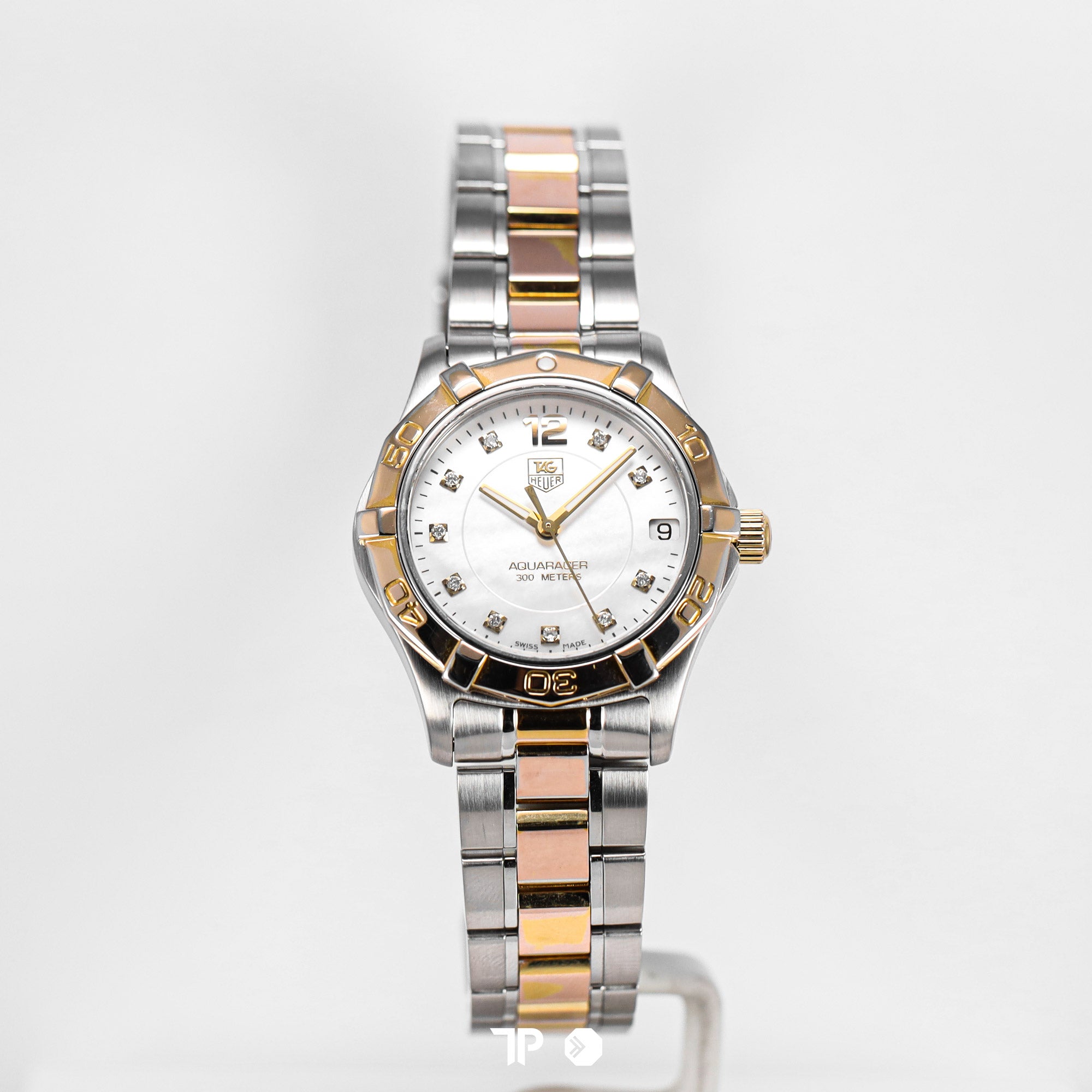 Aquaracer Quartz Lady Two Tone Diamond Dial 34mm