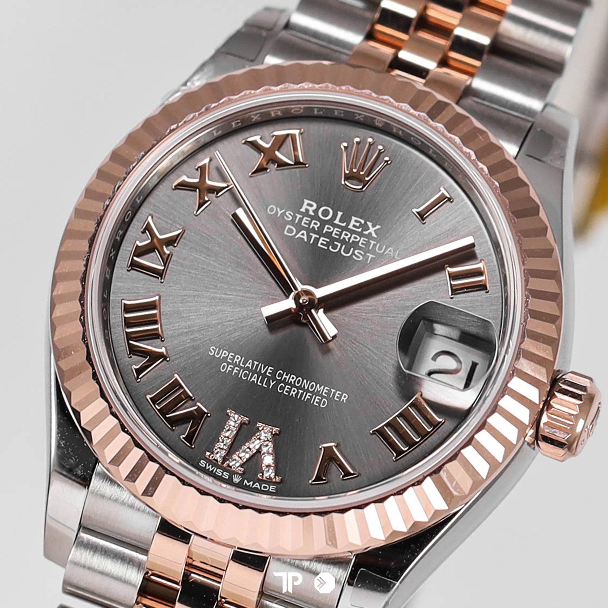 Datejust 31 Rhodium Two Tone Rosegold Diamond on VI Jubilee NEW(2025)