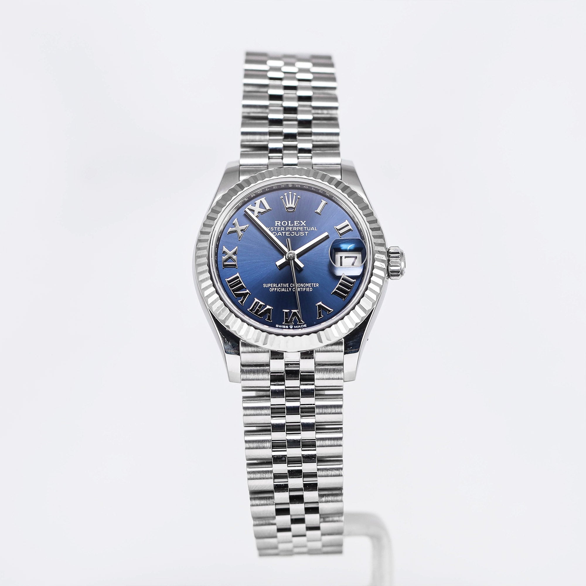 Datejust 31 Blue Roman Jubilee Bracelet Fluted Bezel (2024)