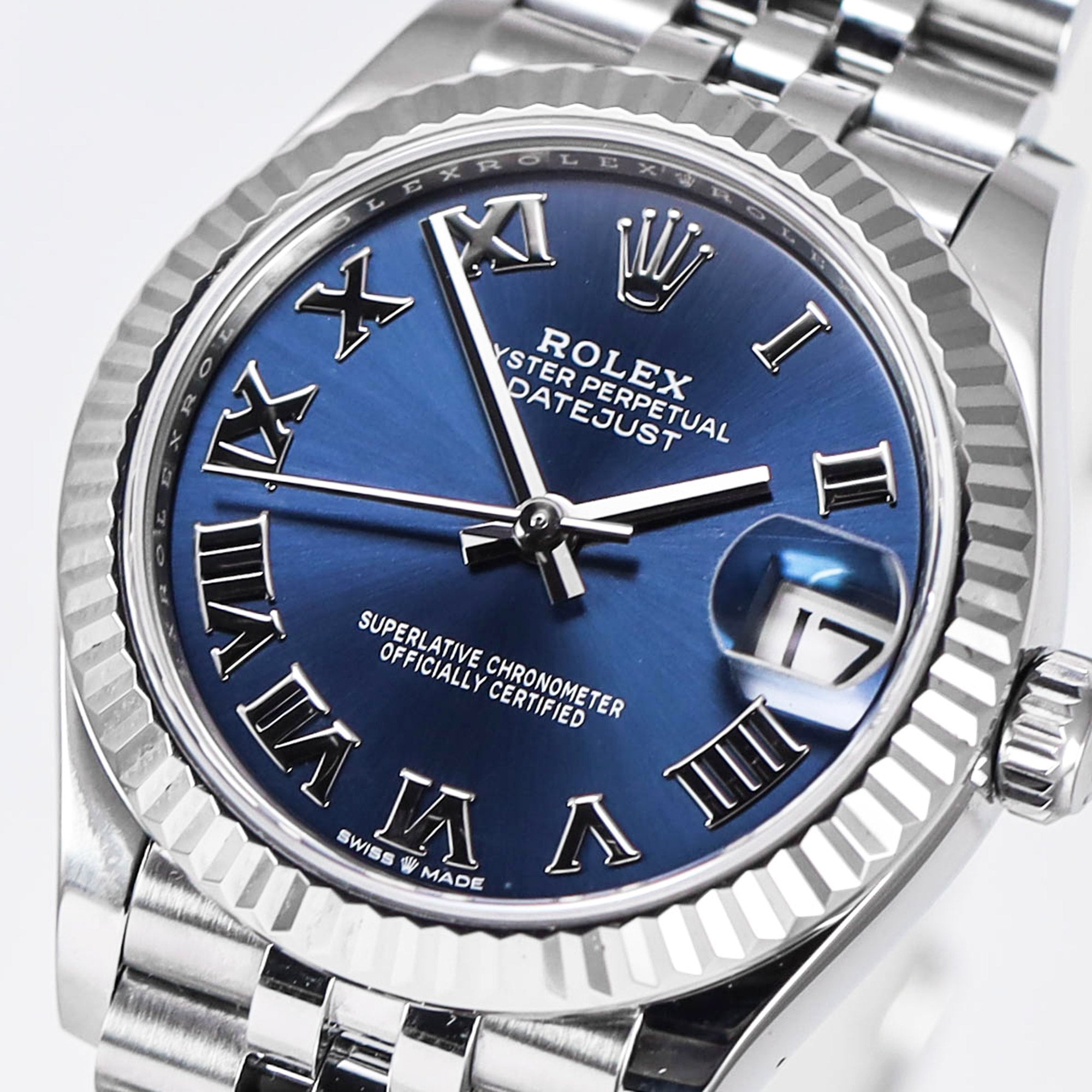 Datejust 31 Blue Roman Jubilee Bracelet Fluted Bezel (2024)