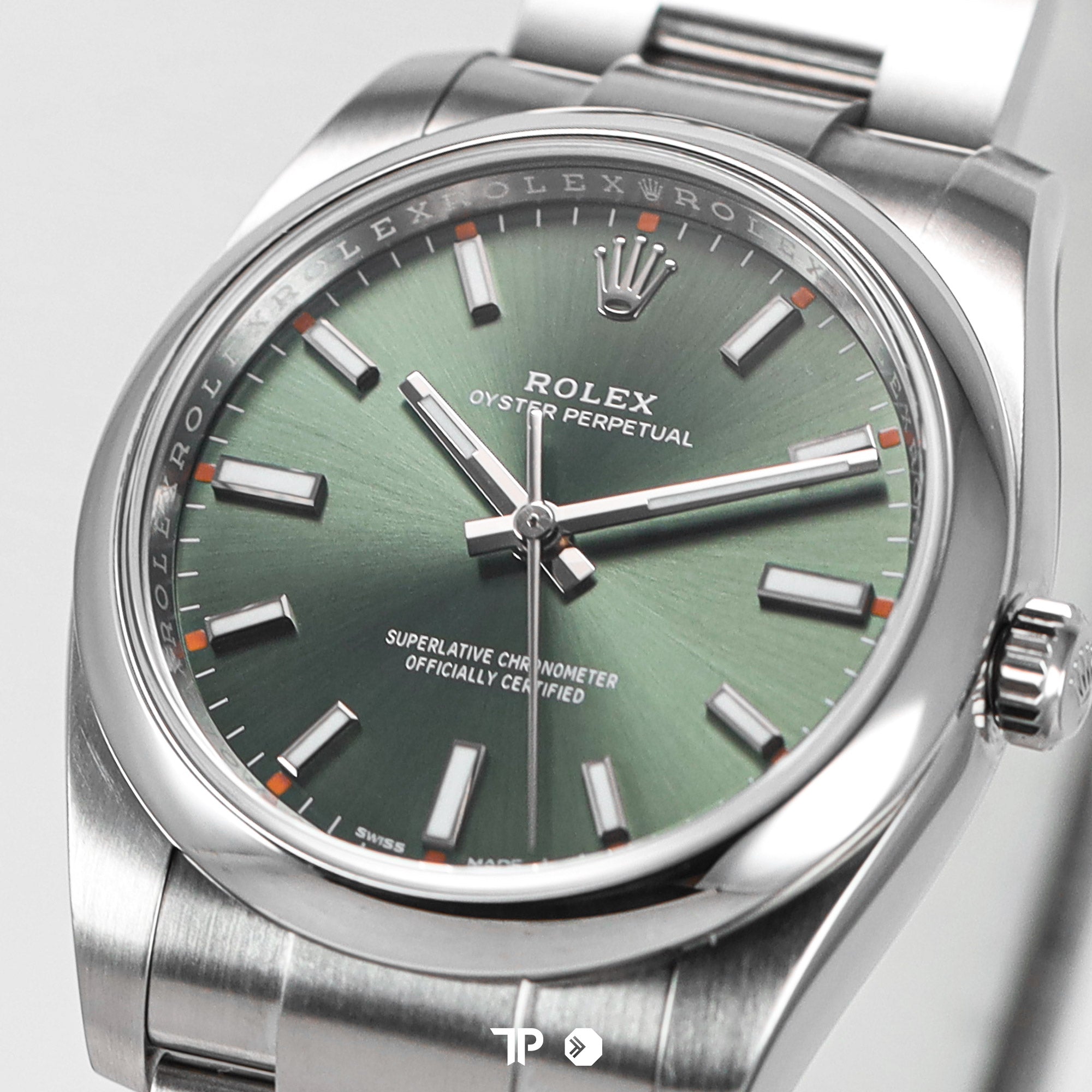 Rolex Oyster Perpetual 34 Olive Green Dial