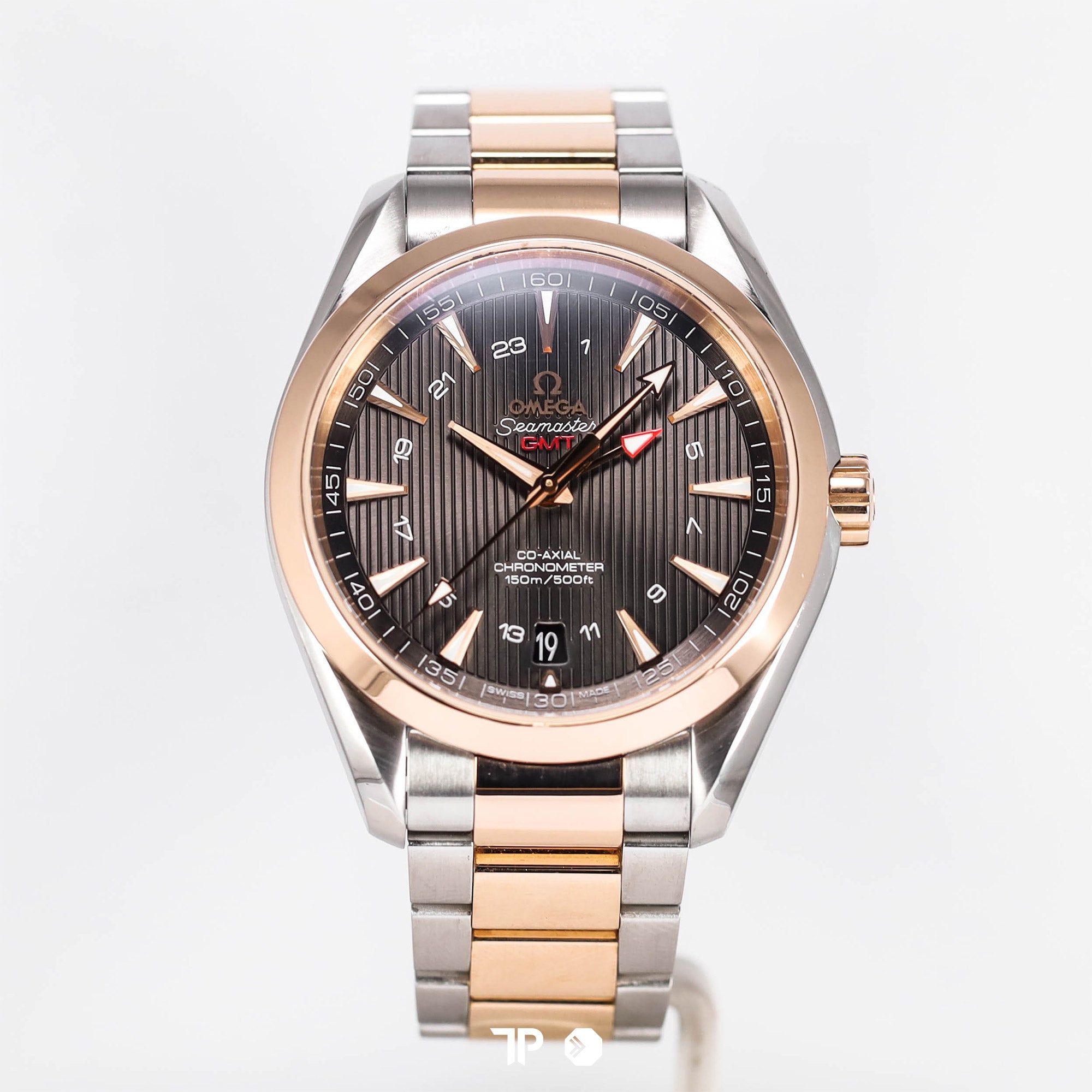 Seamaster Aqua Terra 150M Two Tone Rose Gold Grey GMT 43mm (2017)