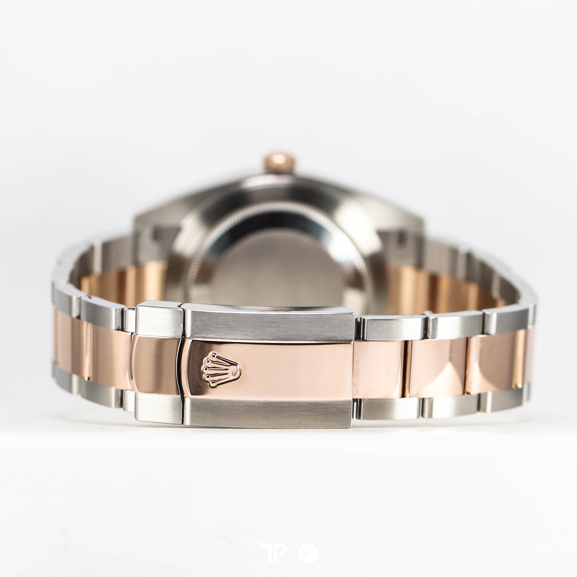 Datejust 41 Choco Dial Two Tone Rose Gold Fluted Bezel Diamond Index (2018)