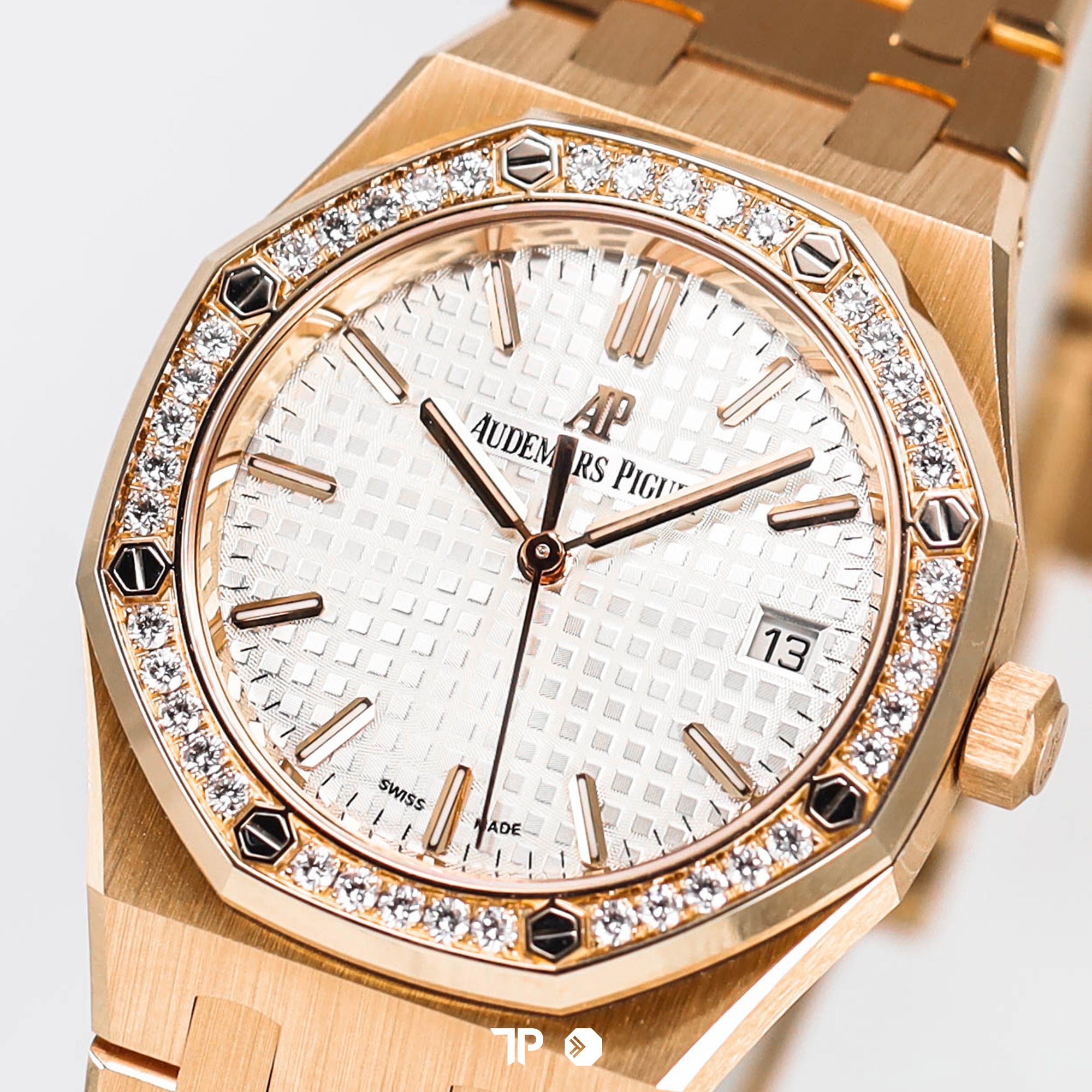 Royal Oak Rose Gold Diamond Bezel White Dial 34mm (2020)