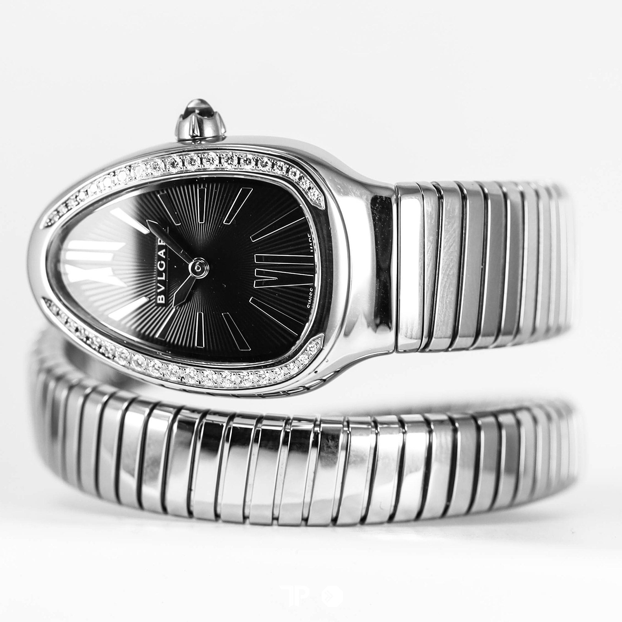 Serpenti Tubogas Diamond Black Dial 35mm