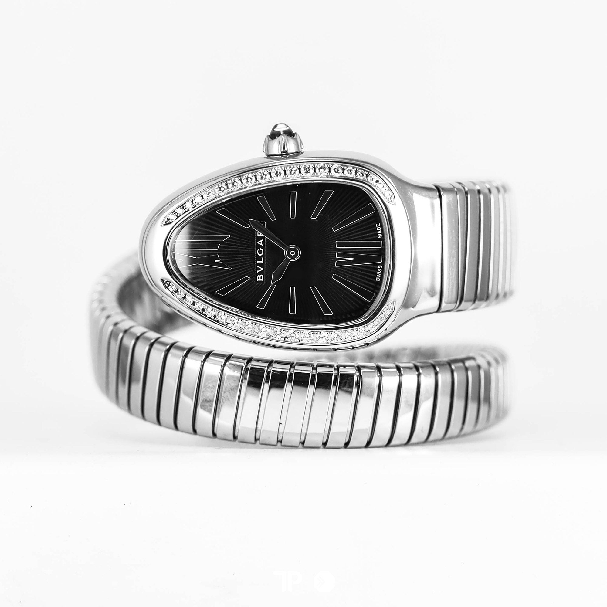 Serpenti Tubogas Diamond Black Dial 35mm