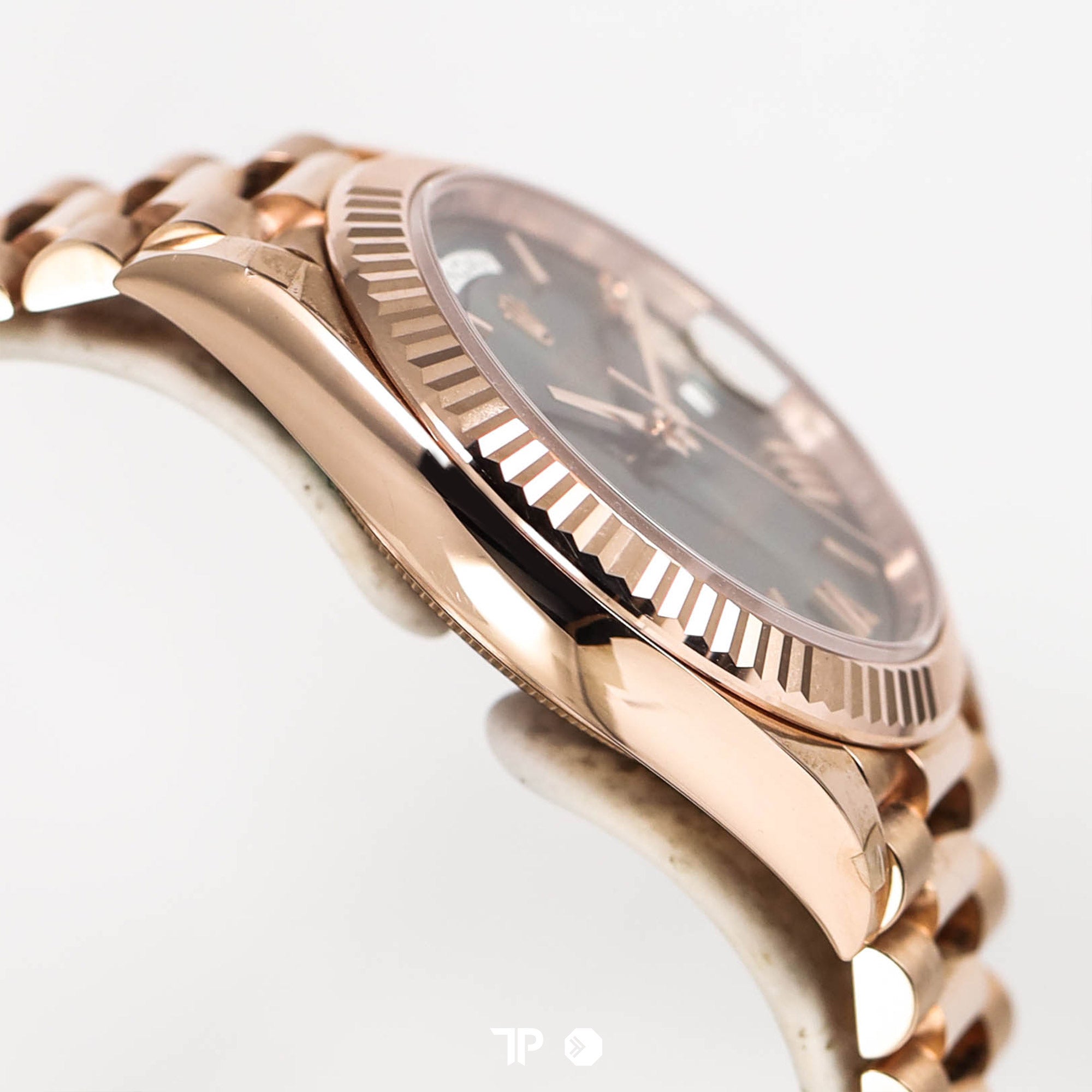 Day-Date Rose Gold Olive Green Dial President Bracelet 40mm UNWORN(2021)