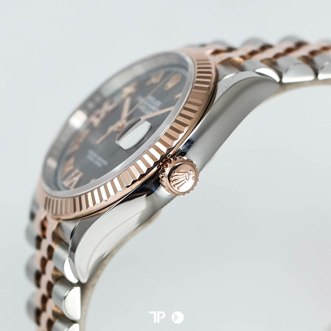Datejust 36 Rhodium Two Tone Rose Gold Diamond on VI & IX Roman Jubilee (2020)