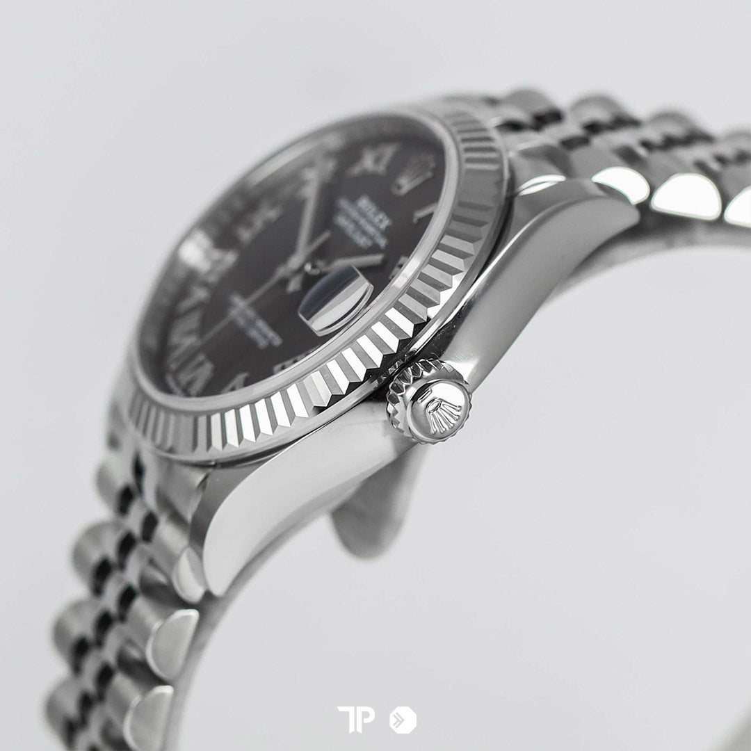 Datejust 31 Dark Grey Roman White Gold Fluted Bezel Jubilee (2025)