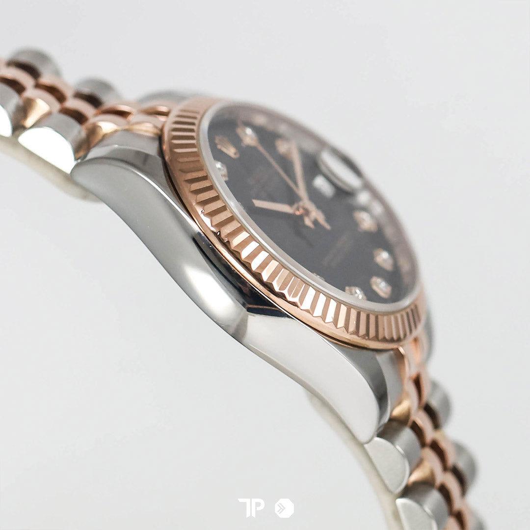 Datejust 31 Twotone Rose Gold Black Diamond Dial (2016)