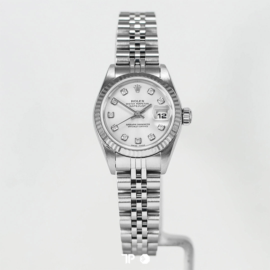 Datejust 26 Silver Diamond Index 'F SERIES' (2004) Jubilee