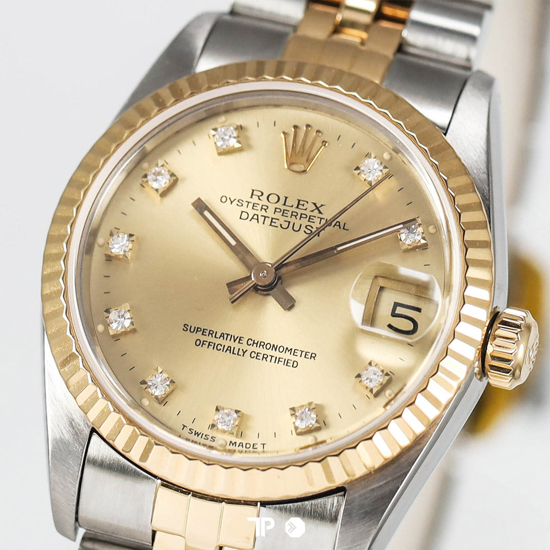 Datejust 31 Two Tone Yellow Gold Champagne Dial Diamond Jubilee
