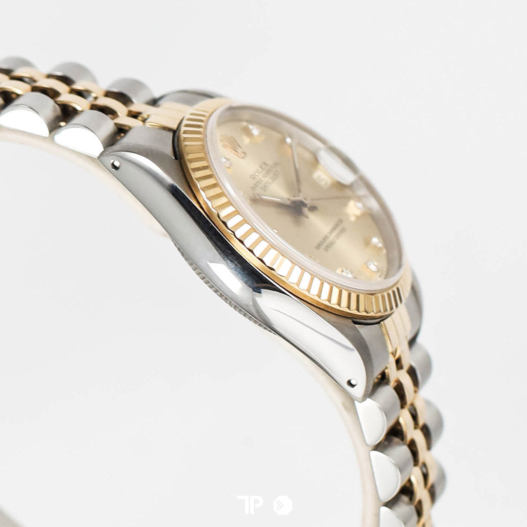 Datejust 31 Two Tone Yellow Gold Champagne Dial Diamond Jubilee