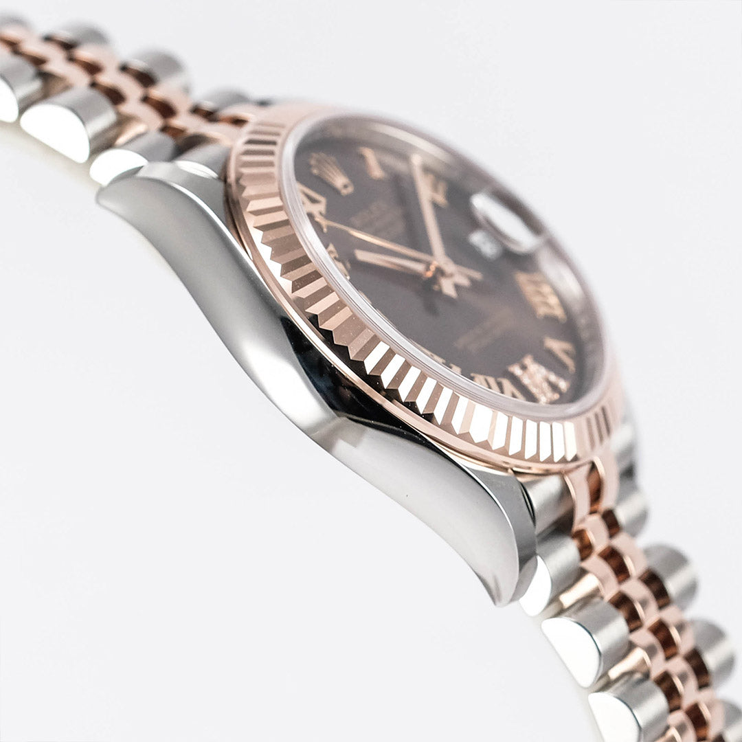 Datejust 31 Two Tone Rosegold Choco Dial Diamond on VI LIKENEW(2026)