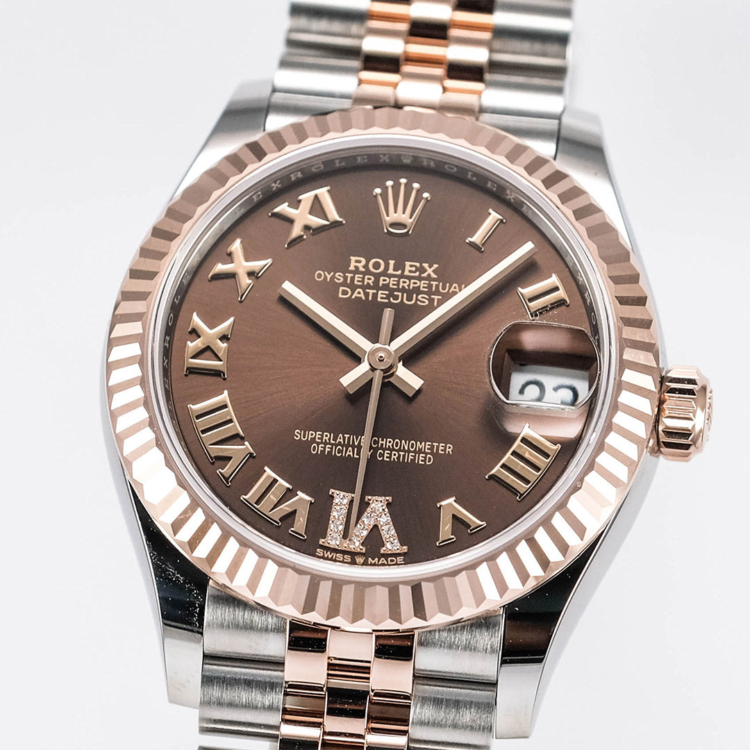 Datejust 31 Two Tone Rosegold Choco Dial Diamond on VI LIKENEW(2026)