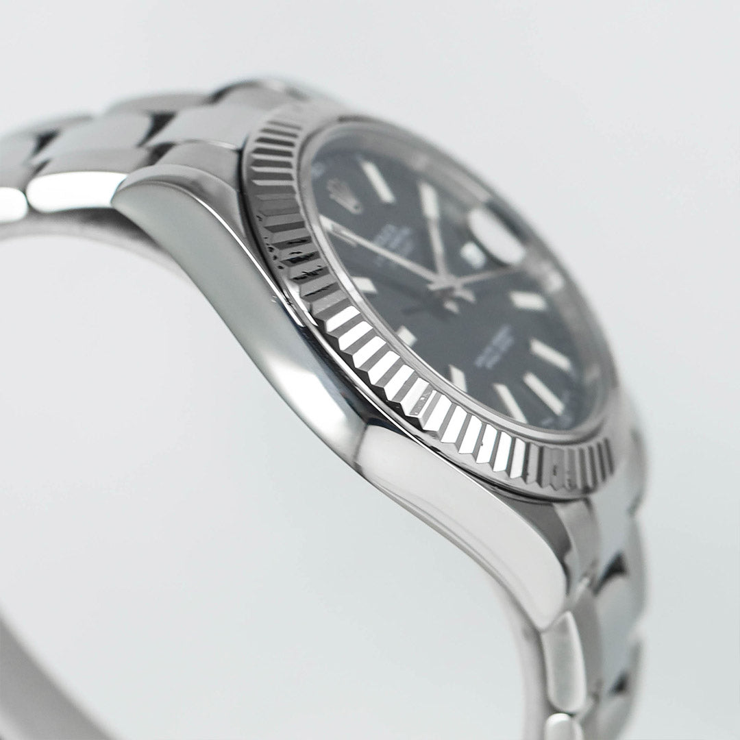 Datejust 41 Black Oyster White Gold Fluted Bezel (2013)