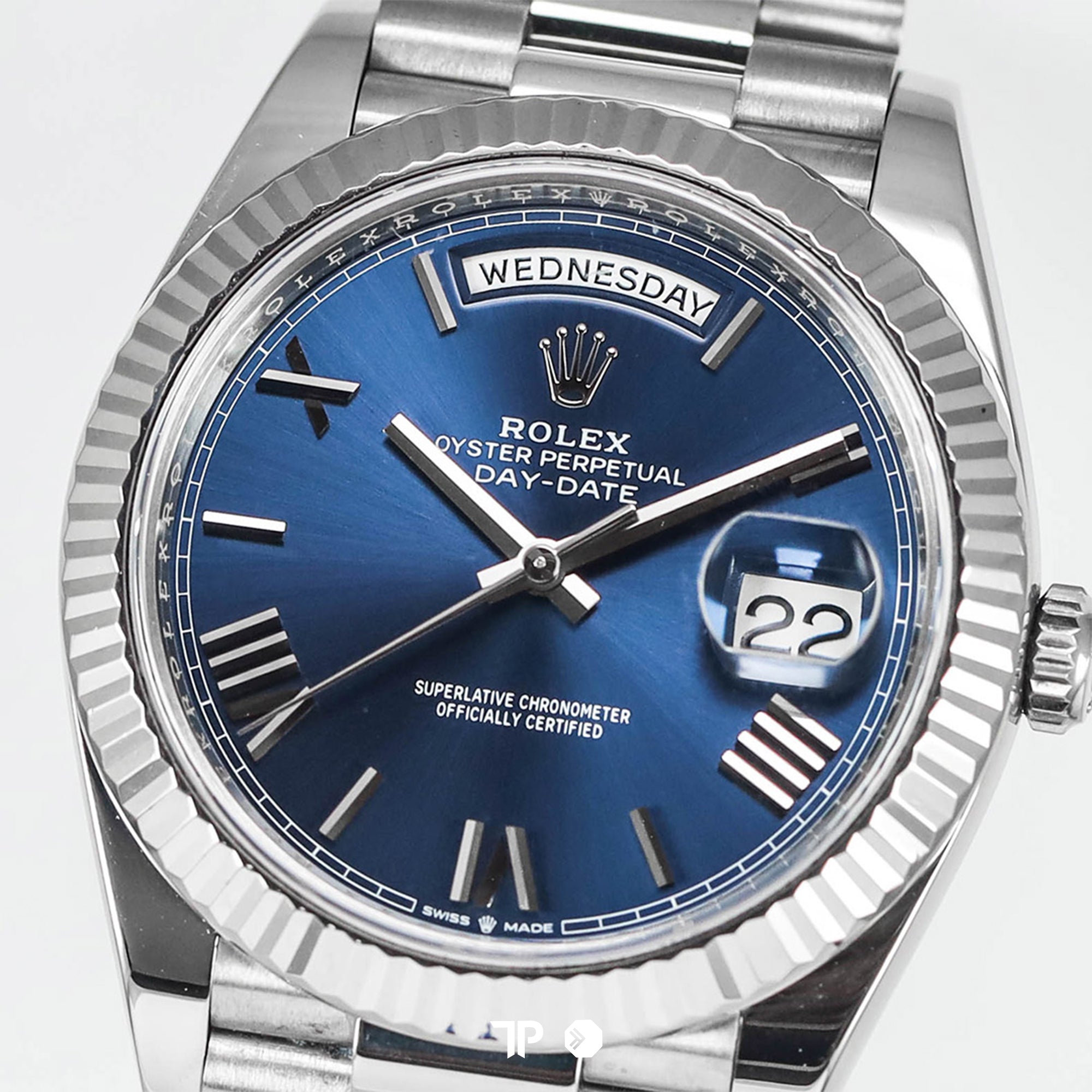 Daydate 40 White Gold Blue Roman President NEW(2026)