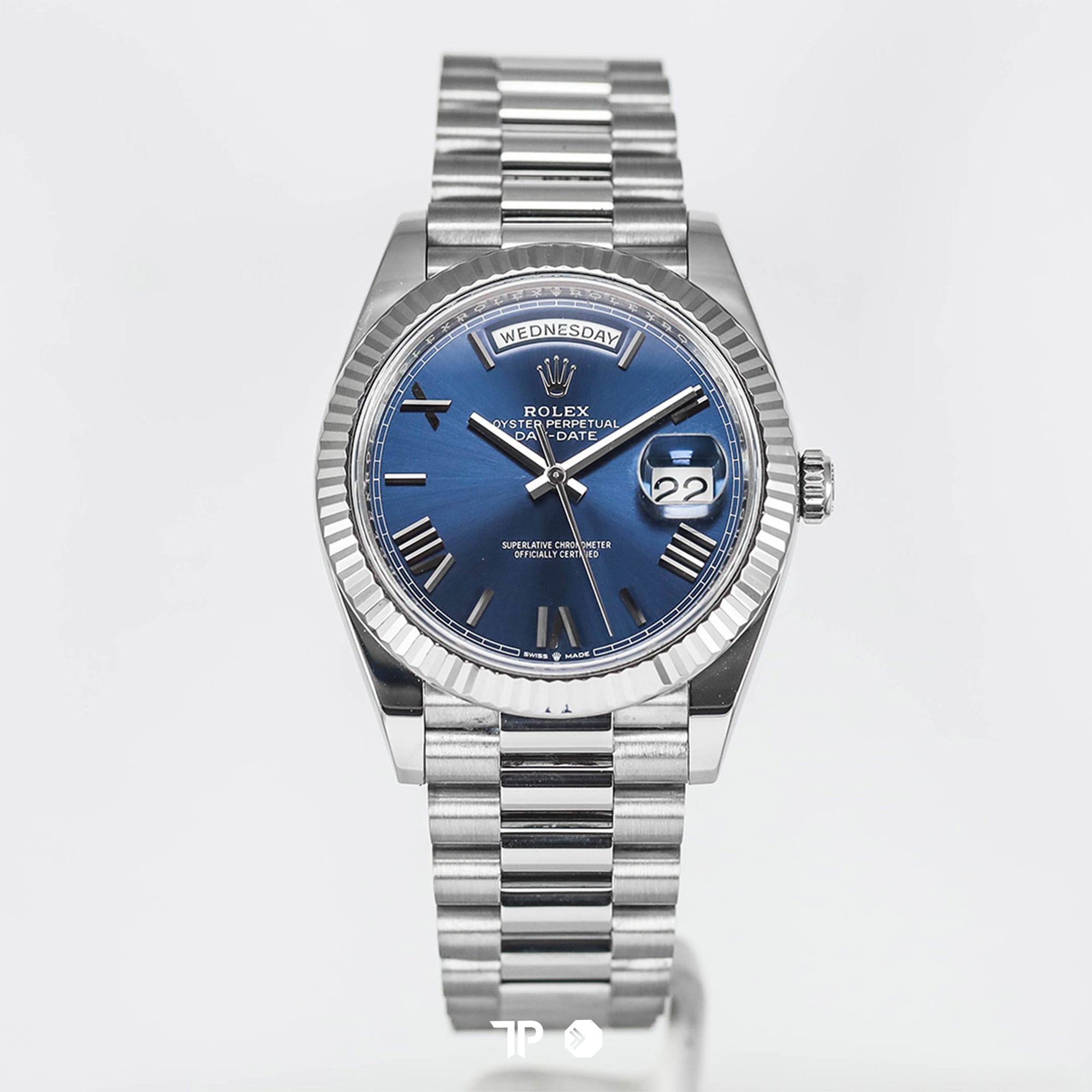 Daydate 40 White Gold Blue Roman President NEW(2026)