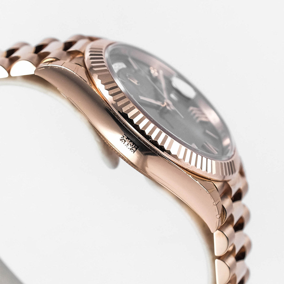 Day-Date Rose Gold Olive Green Dial President Bracelet 40mm (2022)