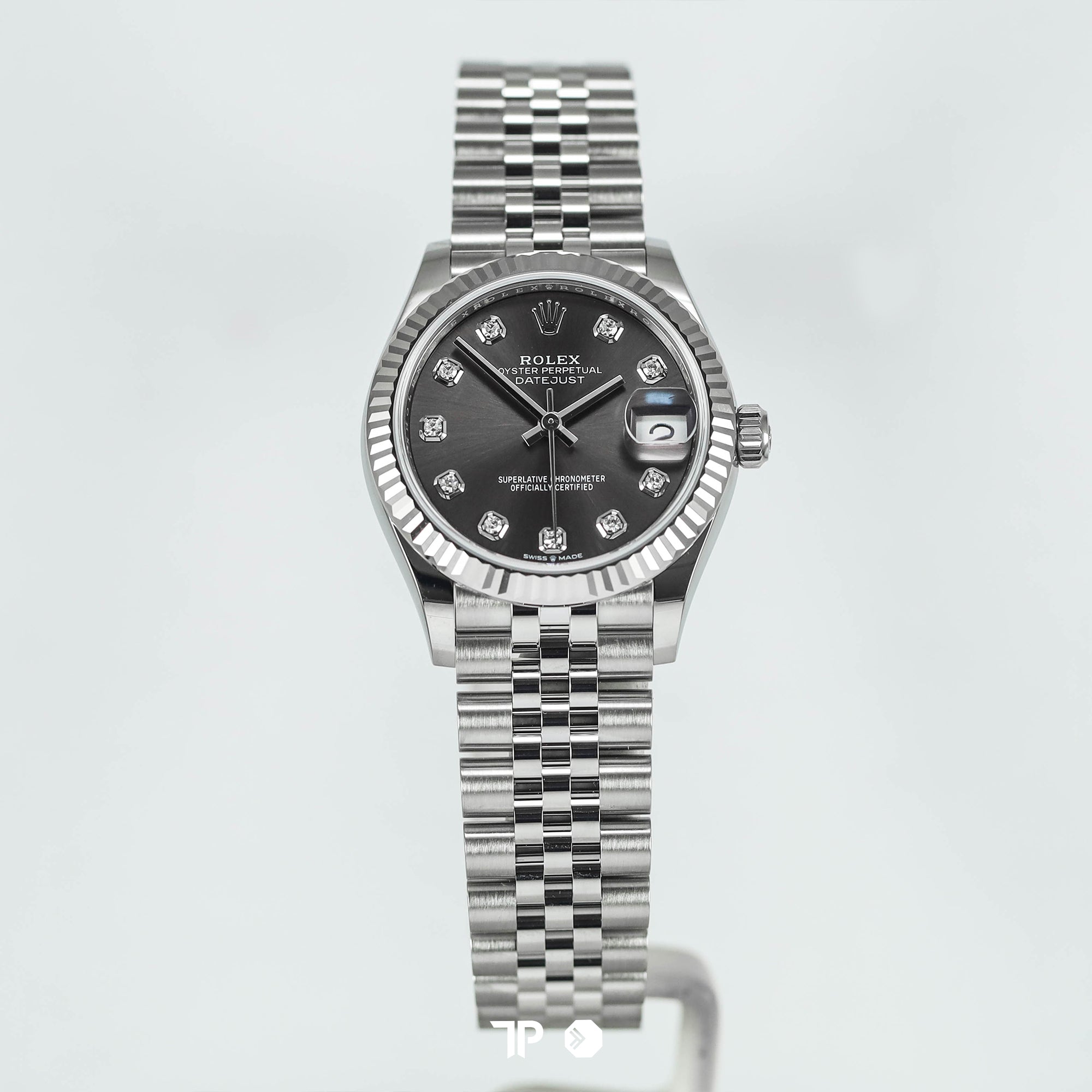 Datejust 31 Dark Grey Diamond White Gold Fluted Bezel Jubilee NEW(2026)