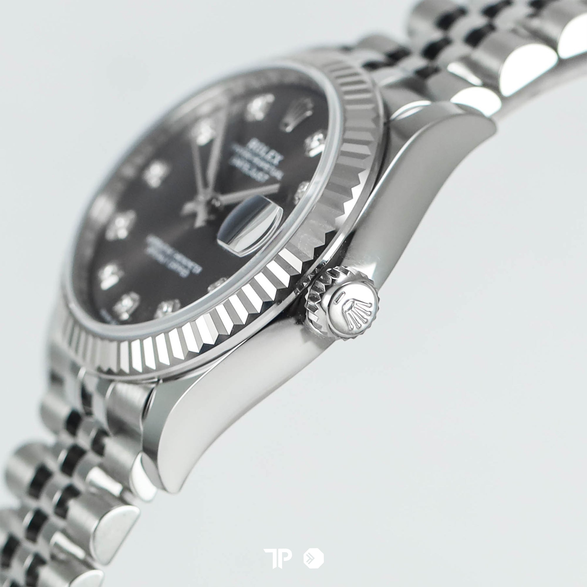 Datejust 31 Dark Grey Diamond White Gold Fluted Bezel Jubilee NEW(2026)