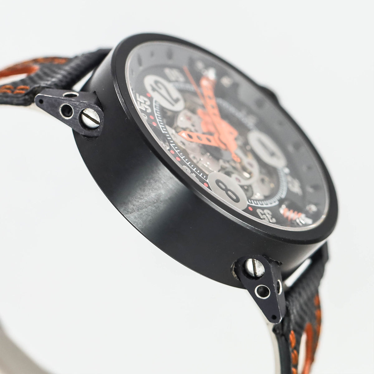 Racing V6-44 Steel Black Pvd Orange Sport Skeleton Dial 44mm (2017)