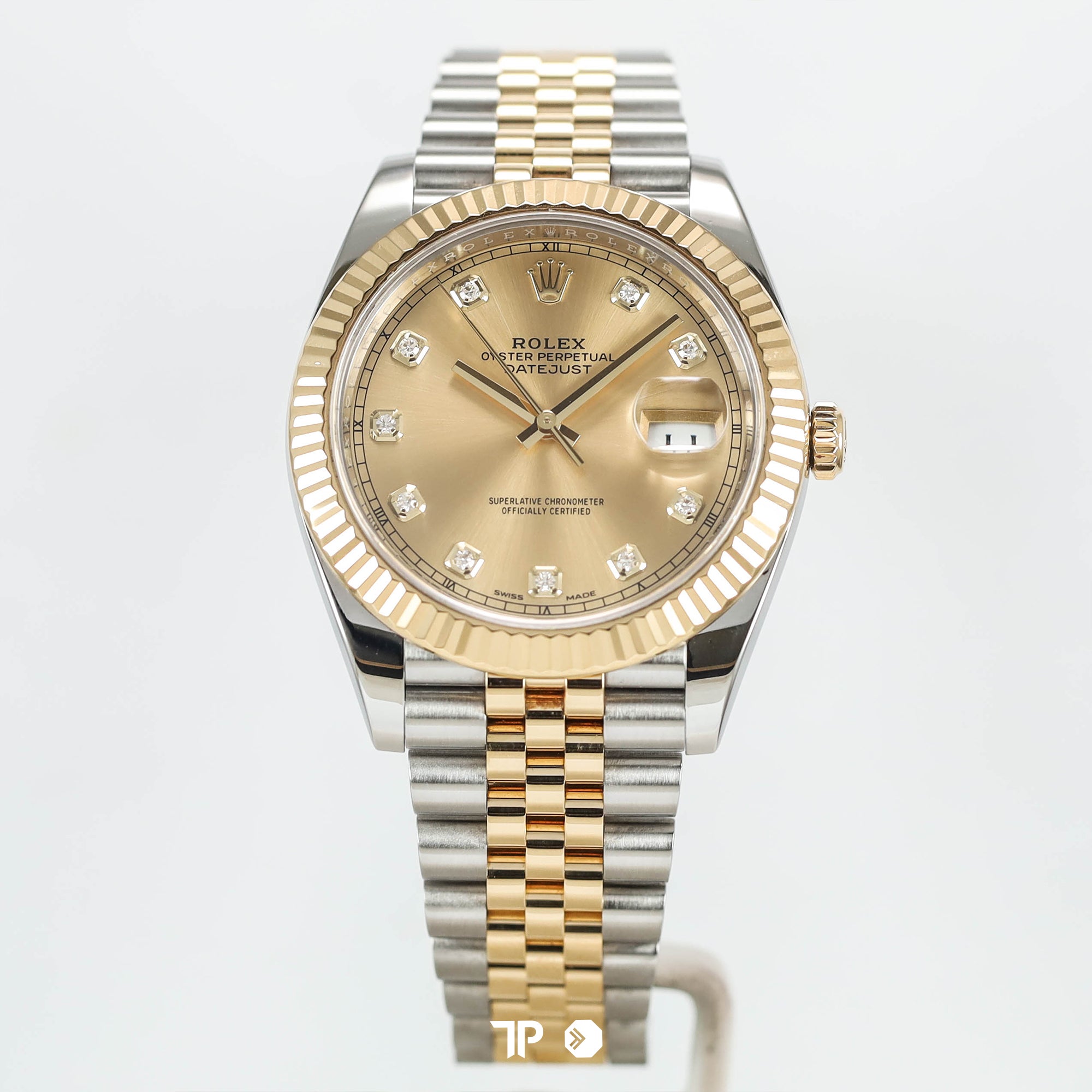 Datejust 41 Two Tone Yellow Gold Champagne Diamond Index (2017)