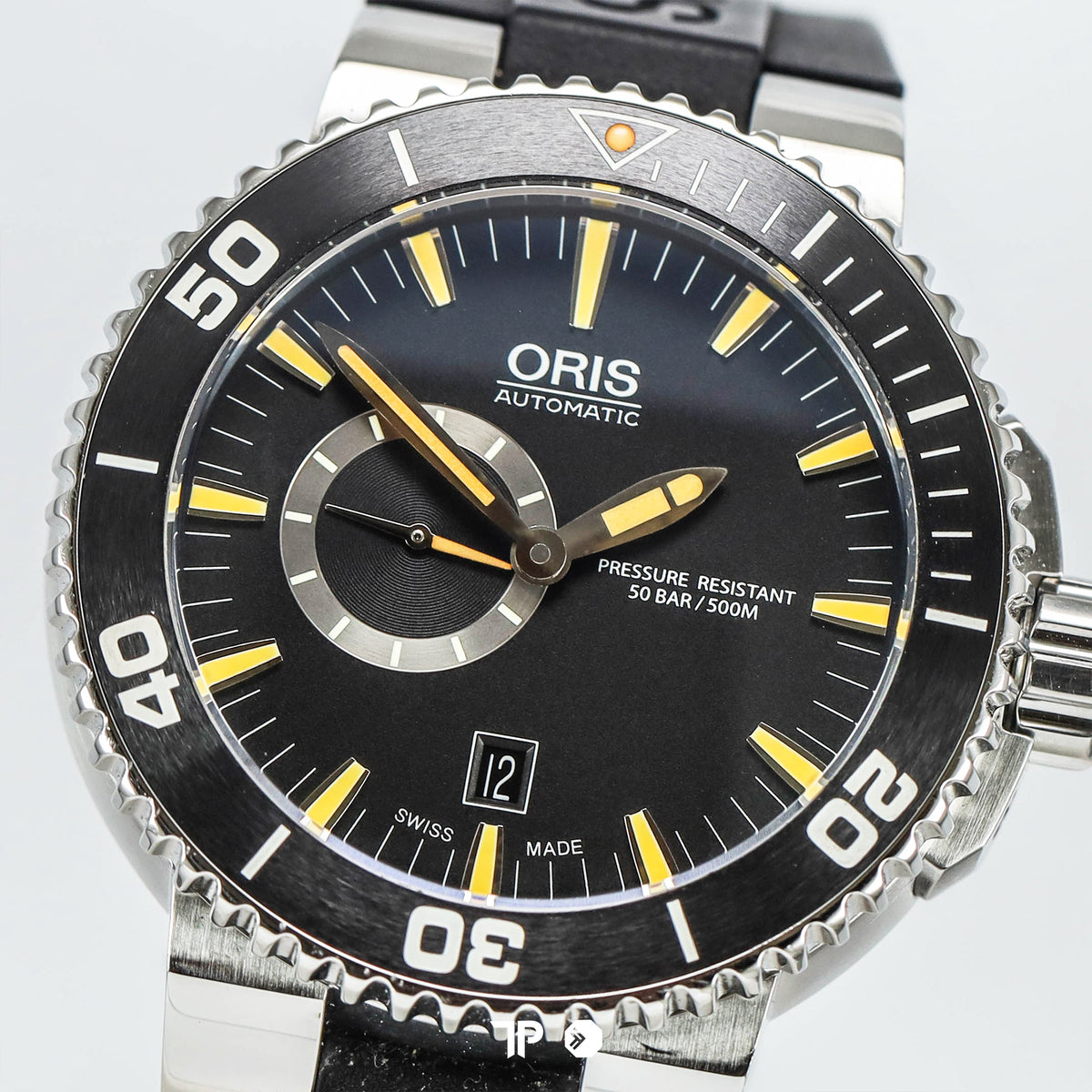 Aquis Small Second Date Automatic Black Dial 46mm