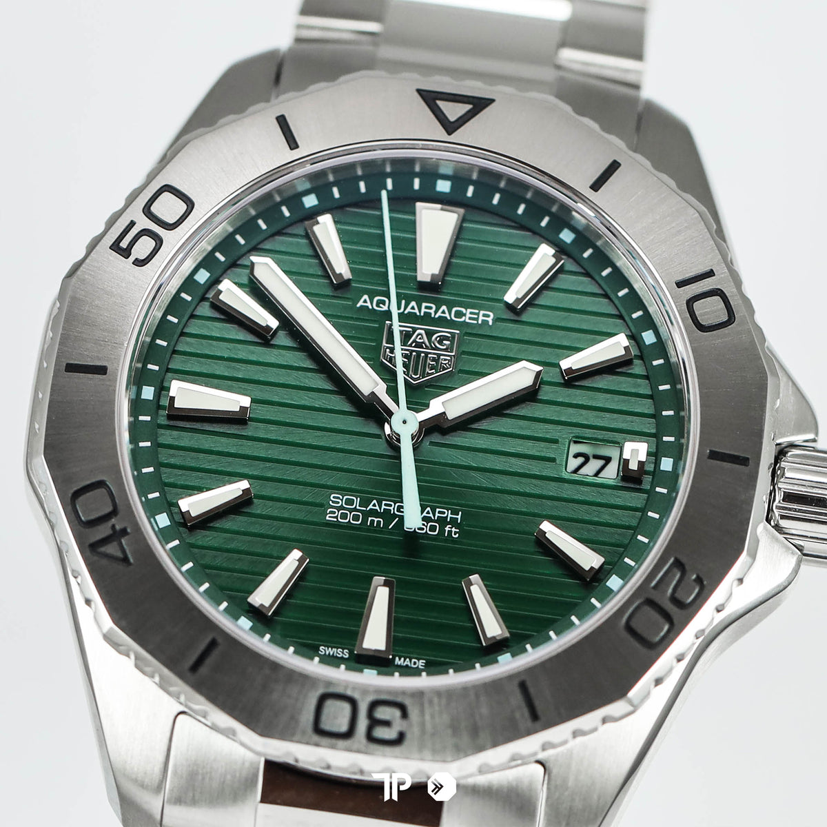 Aquaracer Professional 200 Solargraph Green Sunray Bracelet 40mm NEW(2026)