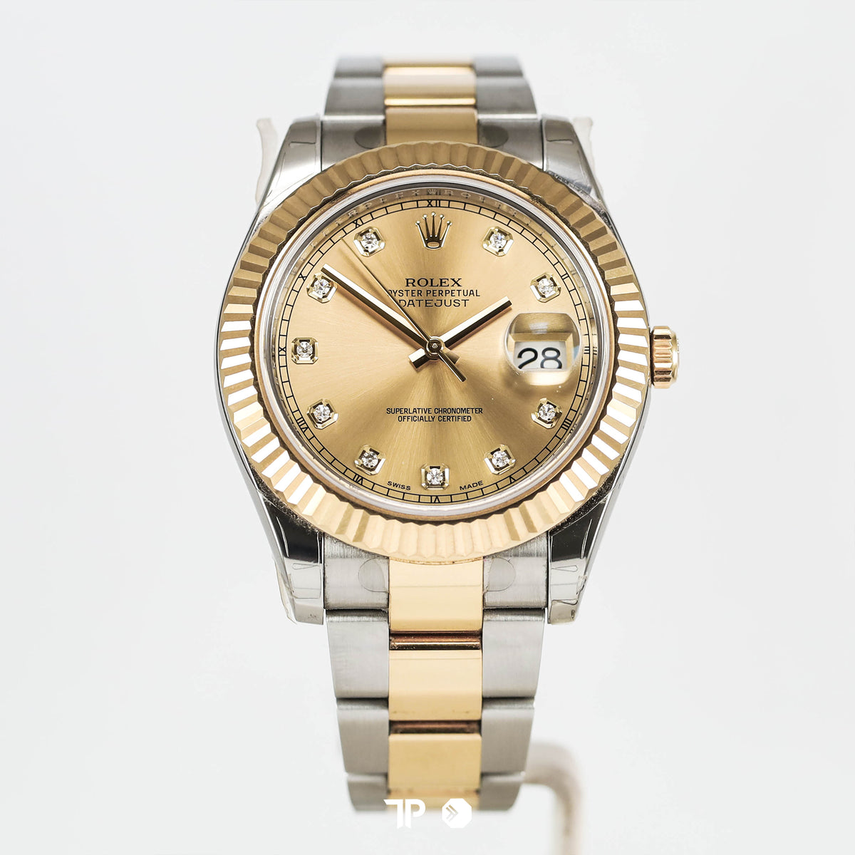 Datejust 41 Two Tone Yellow Gold Champagne Diamond Index (2016)