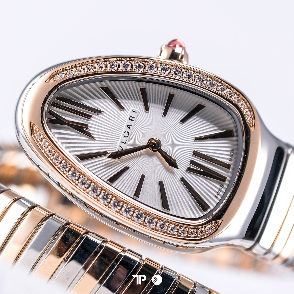 Serpenti Tubogas Two Tone Rose Gold Diamond White Dial 35mm NEW(2026)