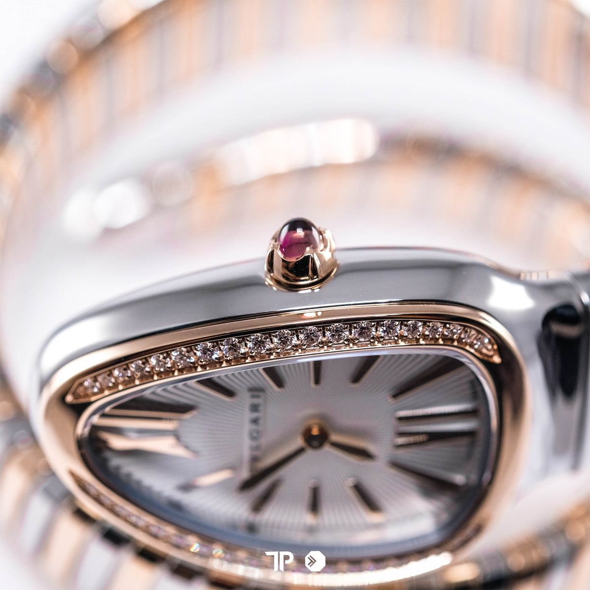 Serpenti Tubogas Two Tone Rose Gold Diamond White Dial 35mm NEW(2026)