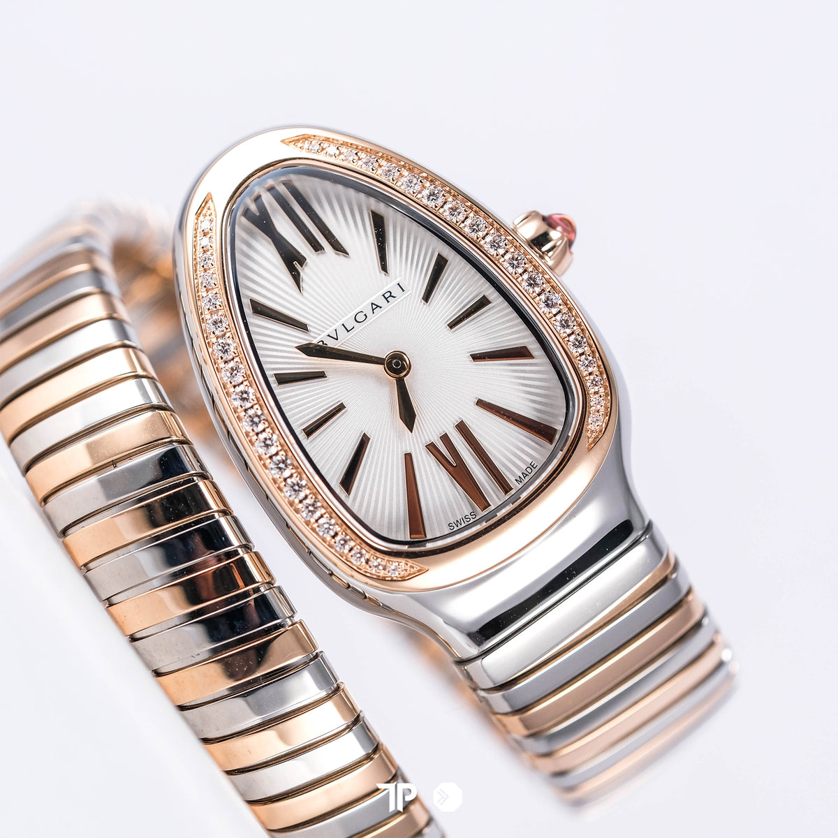 Serpenti Tubogas Two Tone Rose Gold Diamond White Dial 35mm NEW(2026)