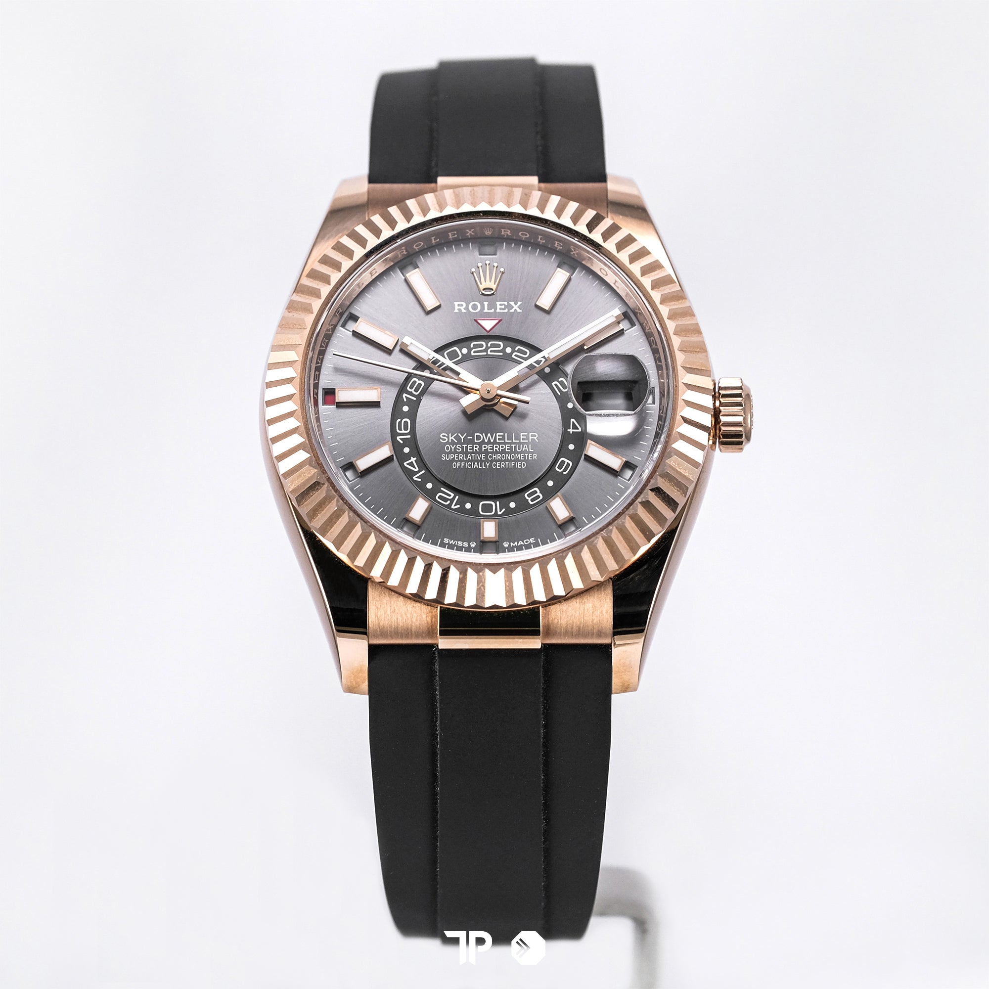 Sky-Dweller Rose Gold Oysterflex Rhodium Dial 42mm (2023)