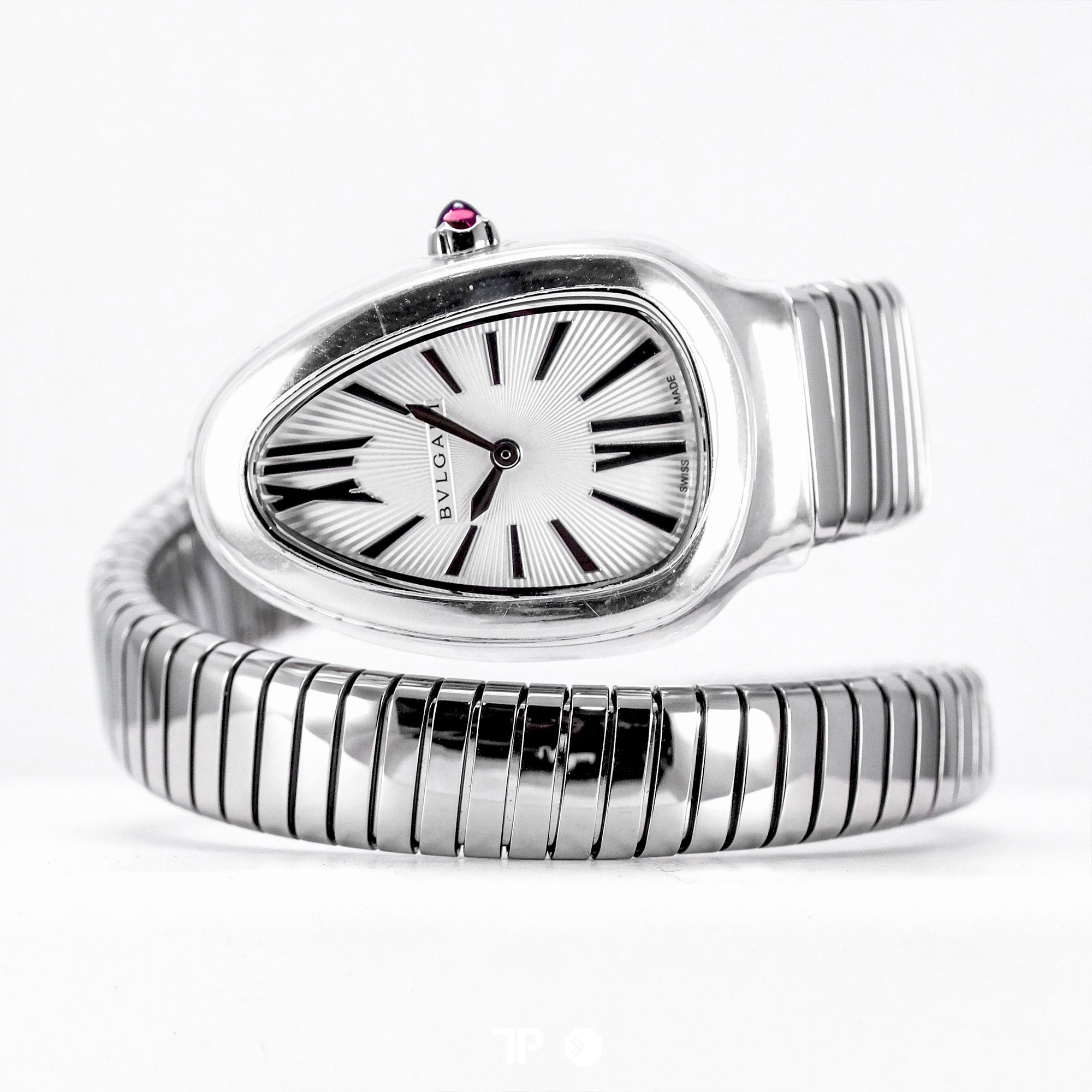 Serpenti Tubogas Single Spiral Silver Opaline Dial 35mm NEW(2026)