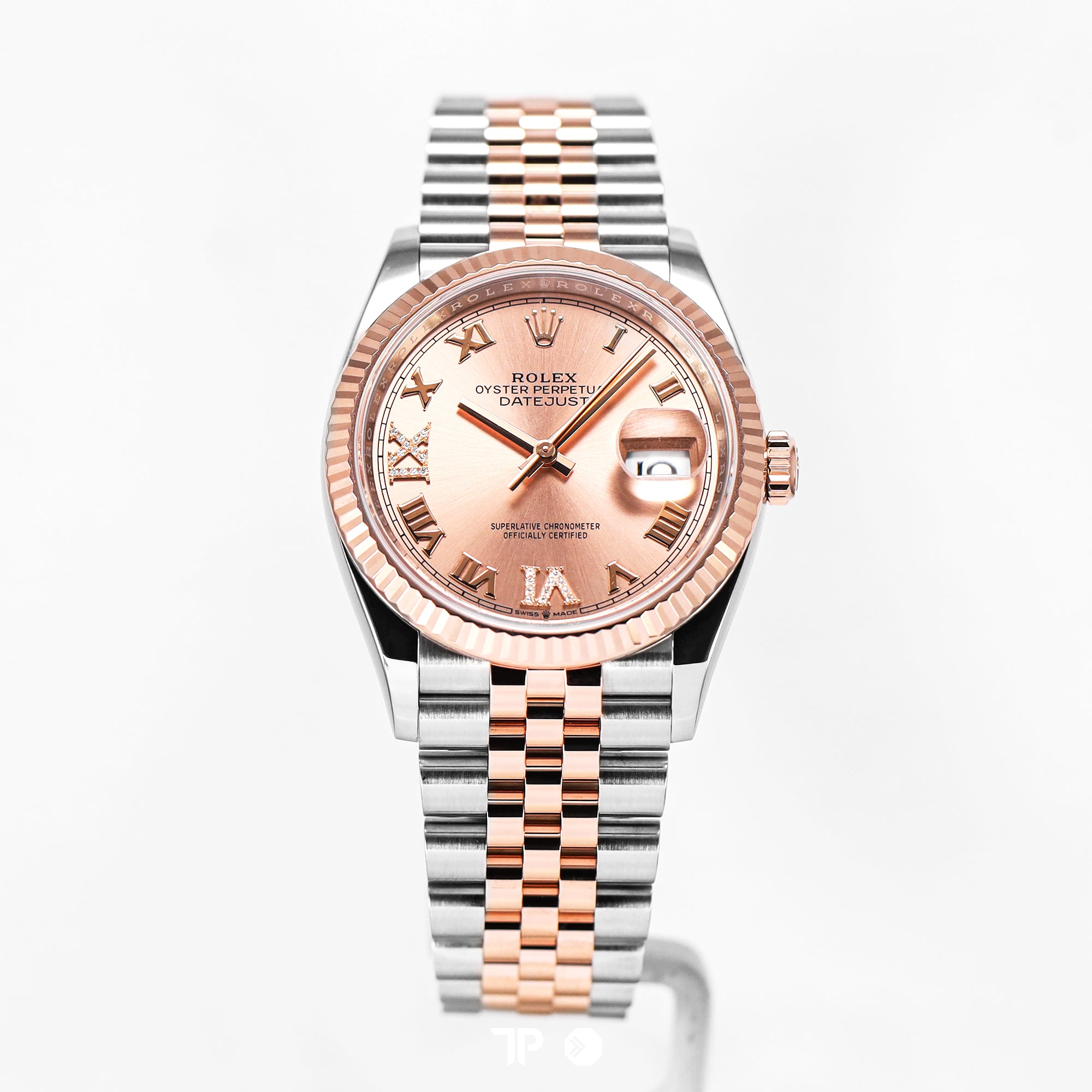 Datejust 36 Two Tone Rose Gold Pink Roman VI and IX Diamond Jubilee (2023)