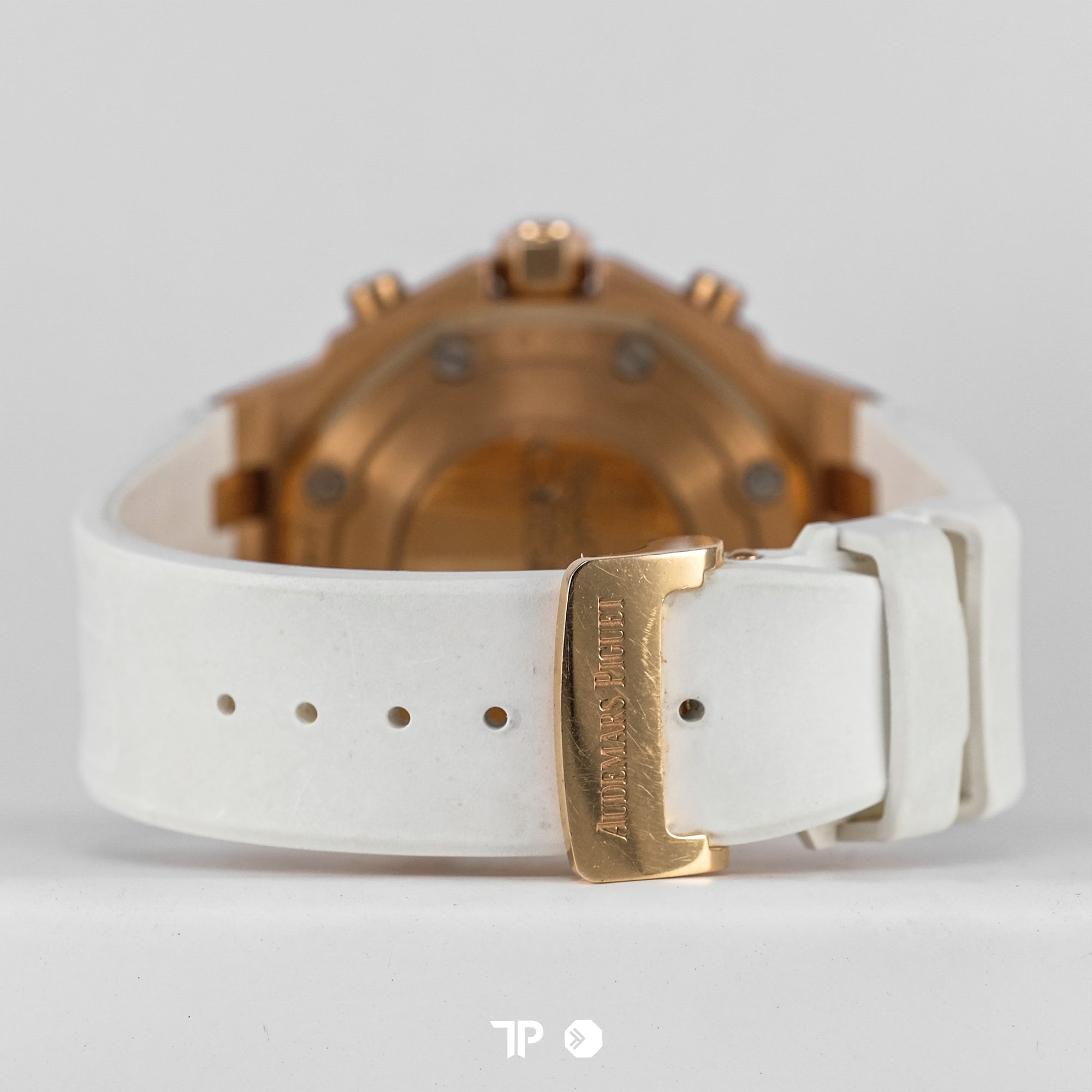 Royal Oak Chronograph Lady Rose Gold White Dial Diamond Bezel 37mm (2017)